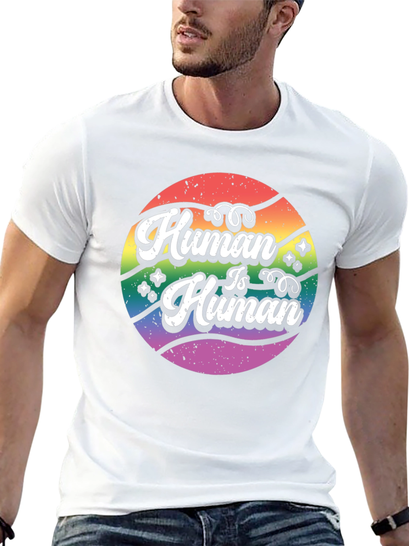 Human Is Human Graphic Tee - LGBTQ+ Pride