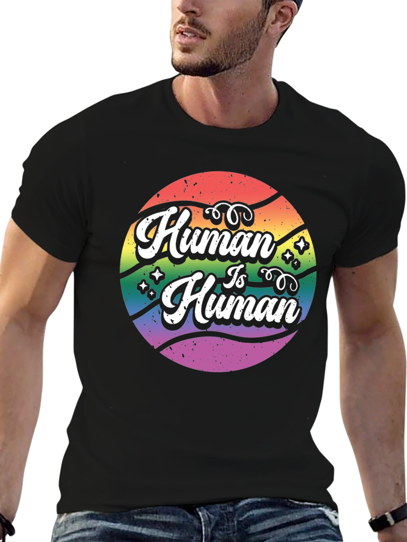 Human Is Human Graphic Tee - LGBTQ+ Pride