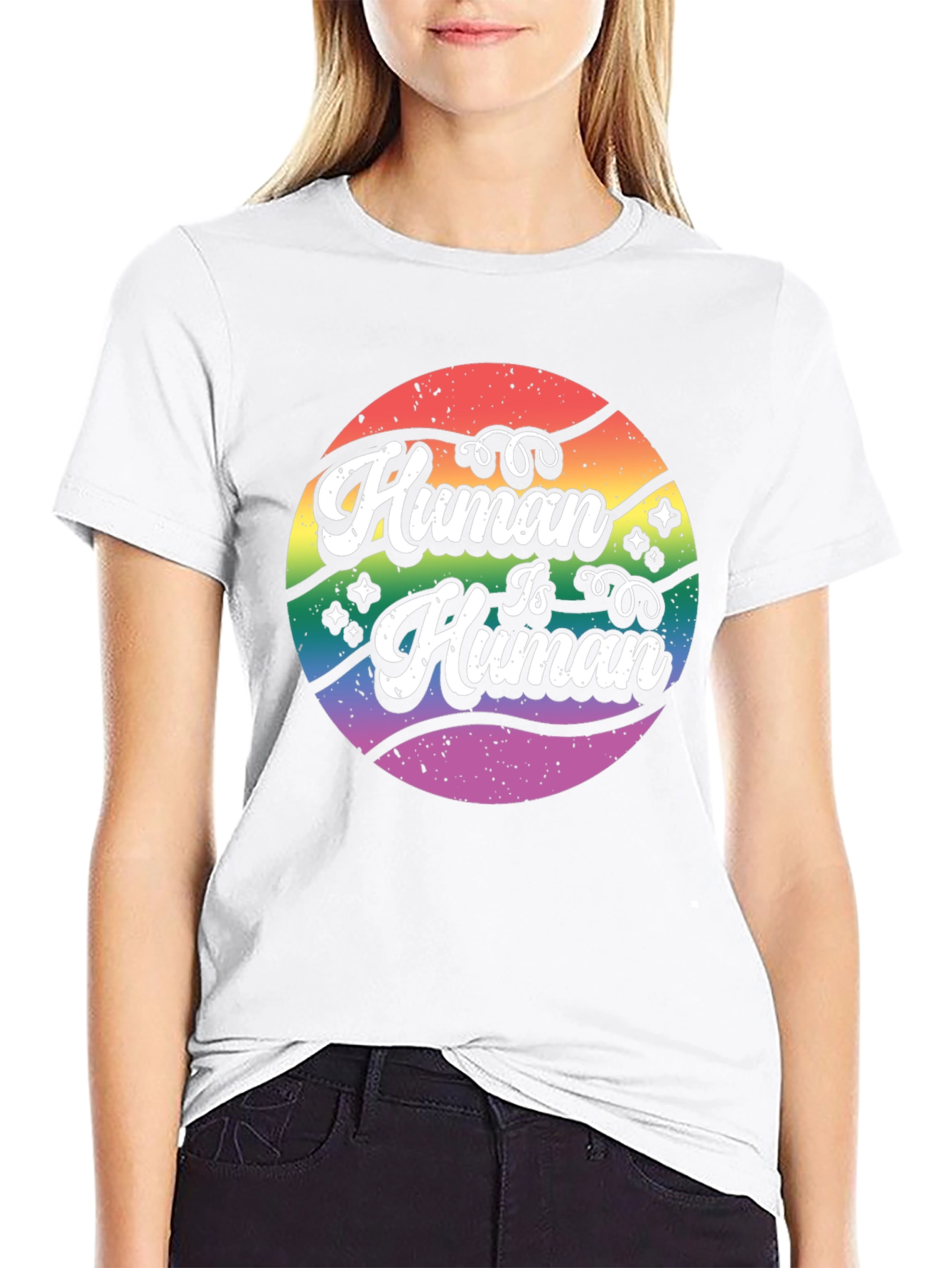 Human Is Human Graphic Tee - LGBTQ+ Pride