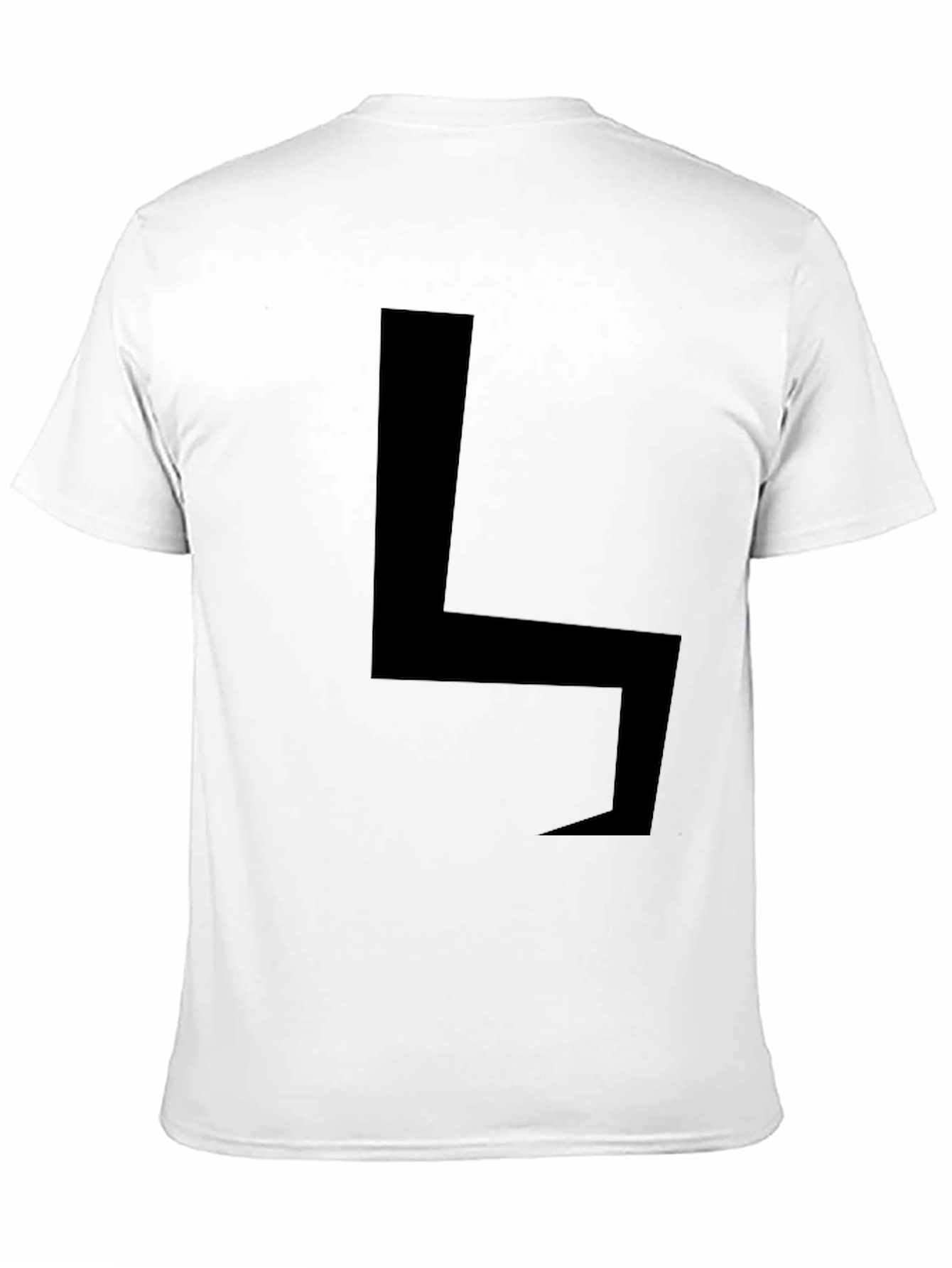 Minimalist Black T-Shirt with Bold Geometric Design