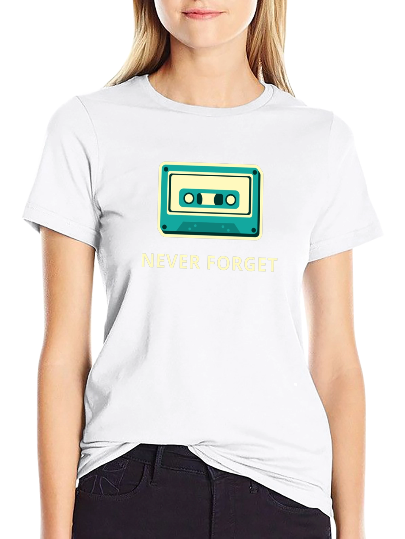 Retro Cassette Never Forget Graphic Tee