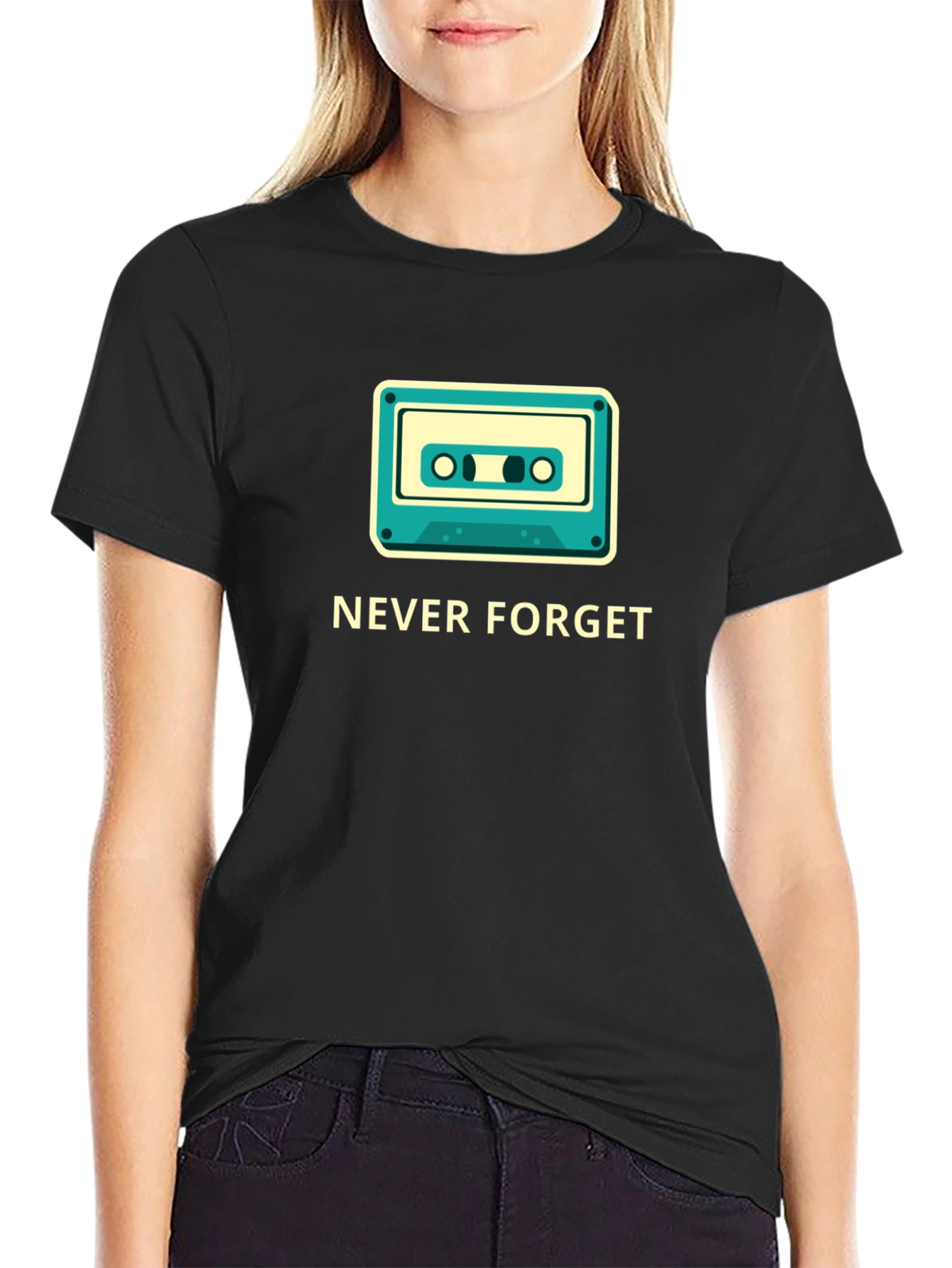 Retro Cassette Never Forget Graphic Tee
