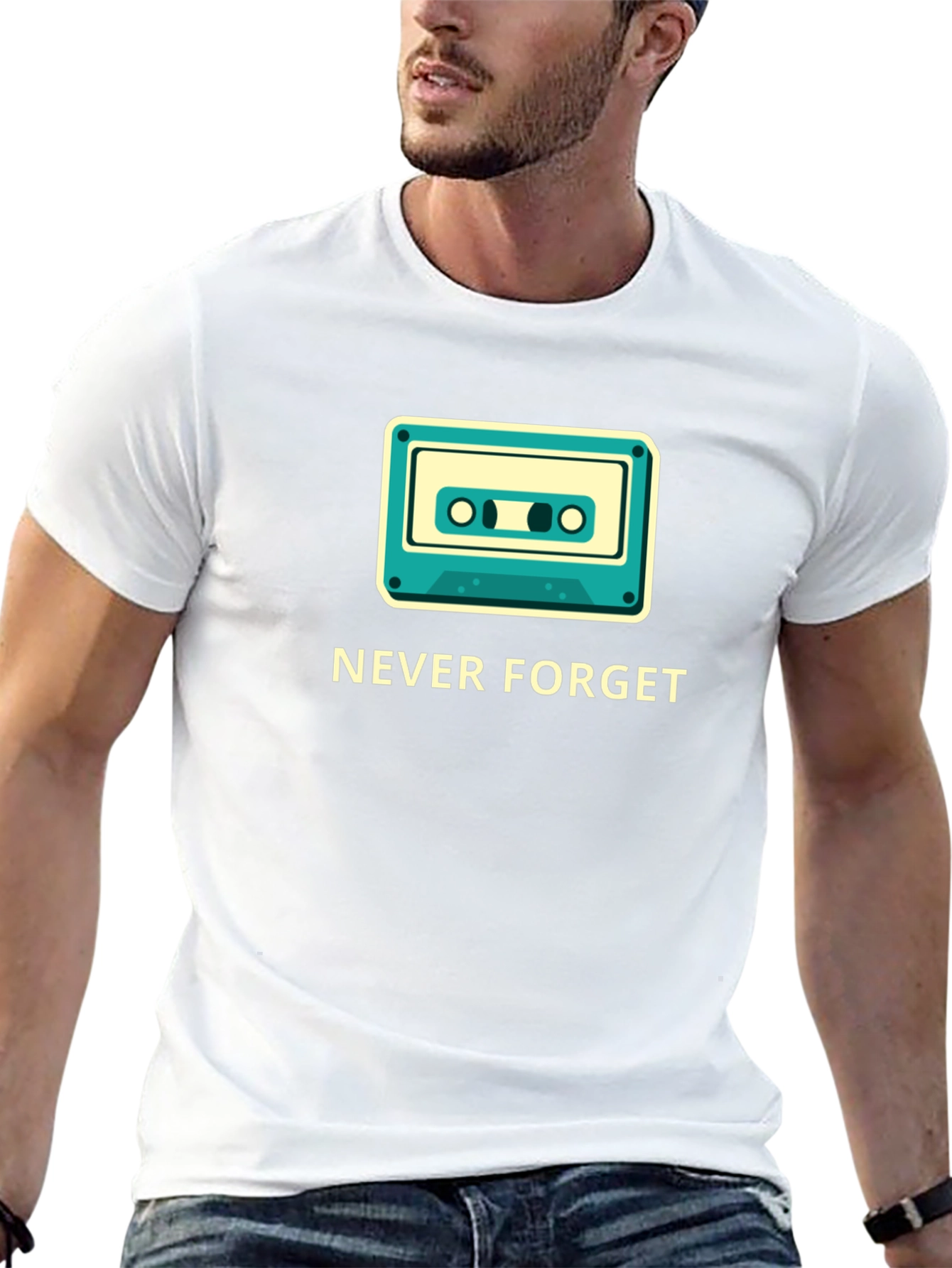 Retro Cassette Never Forget Graphic Tee