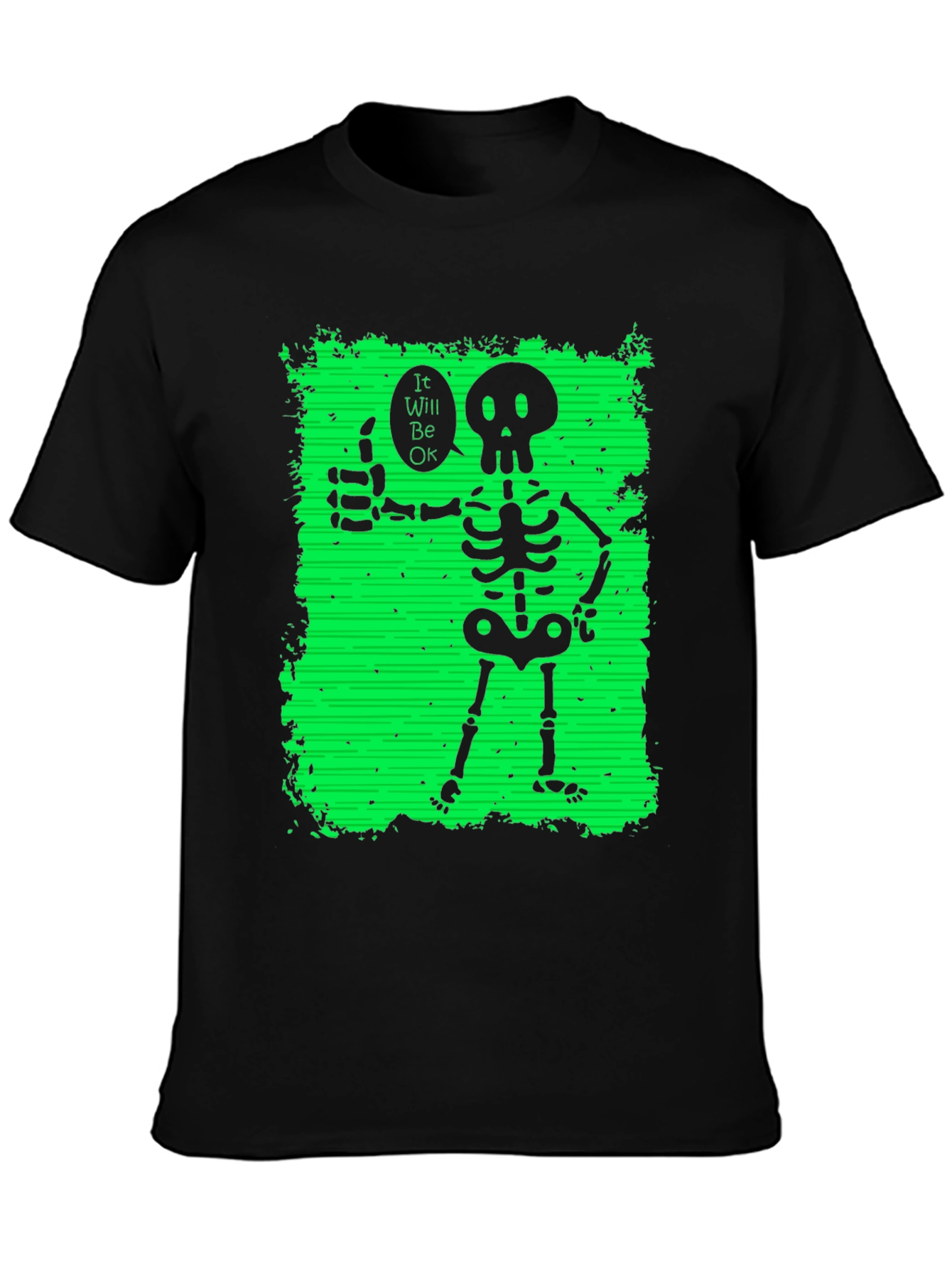 Skeleton Thumbs Up Graphic T-Shirt