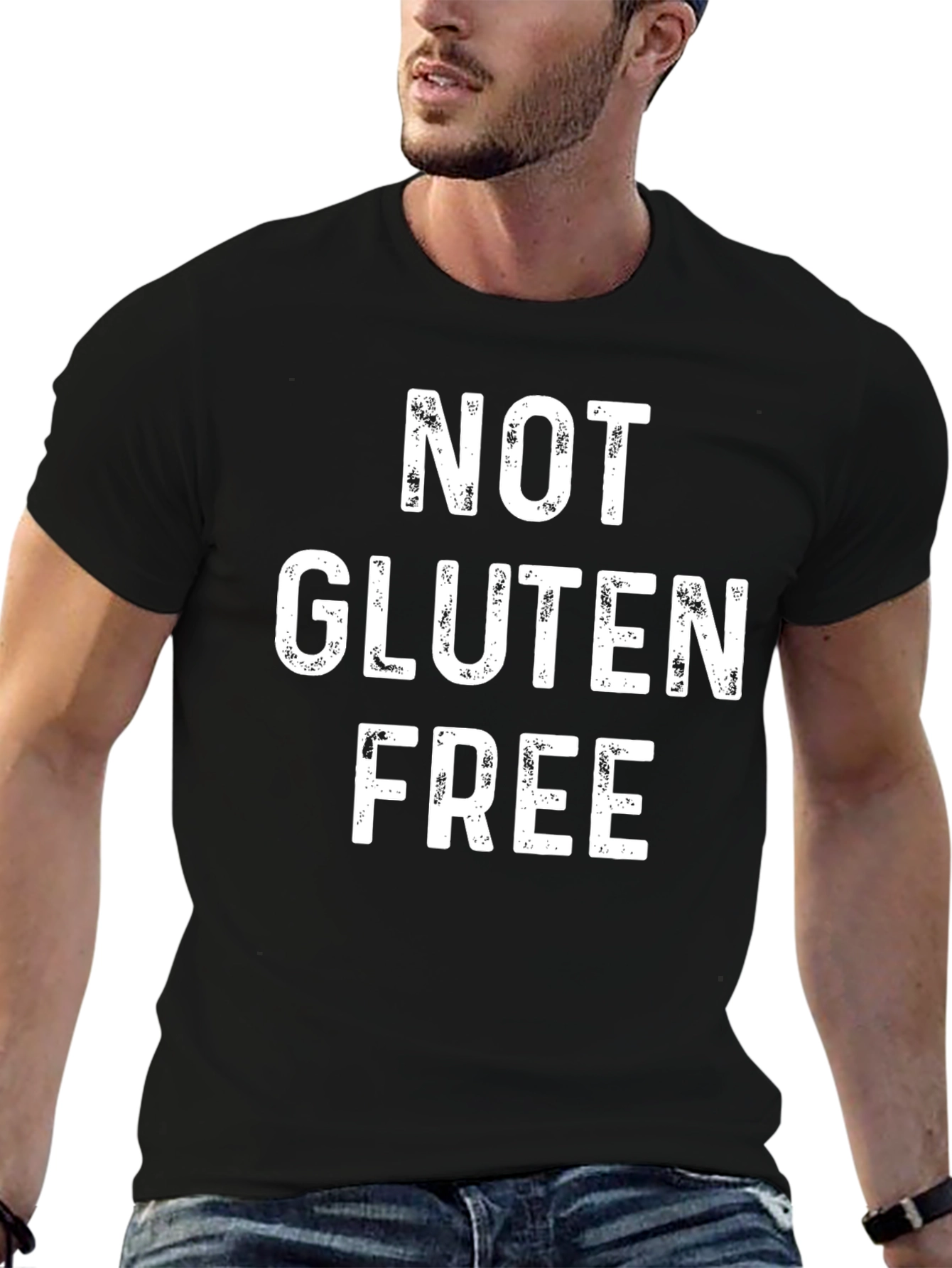 Not Gluten Free Graphic Tee - Black