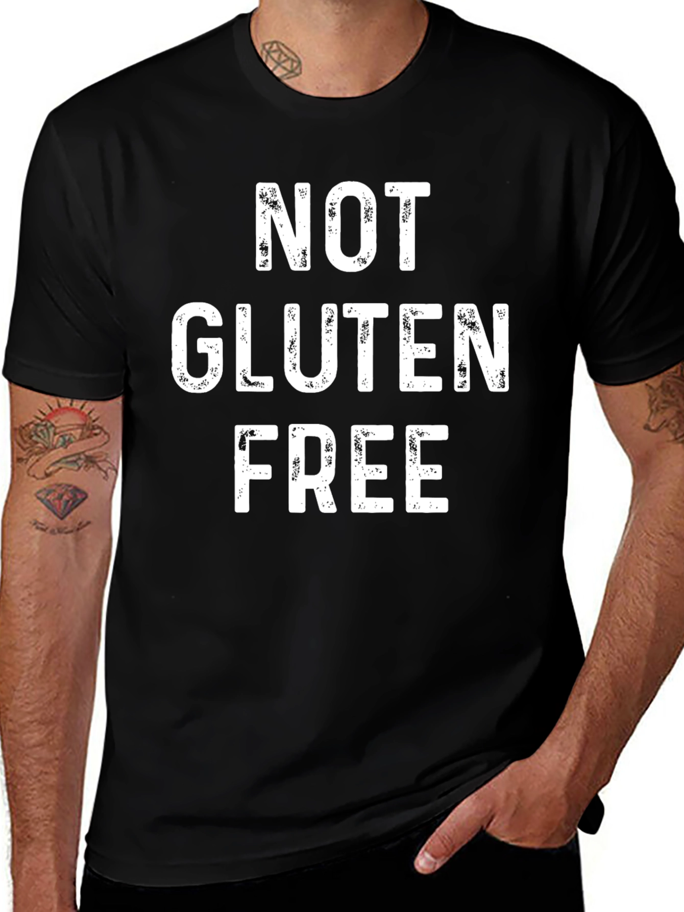 Not Gluten Free Graphic Tee - Black