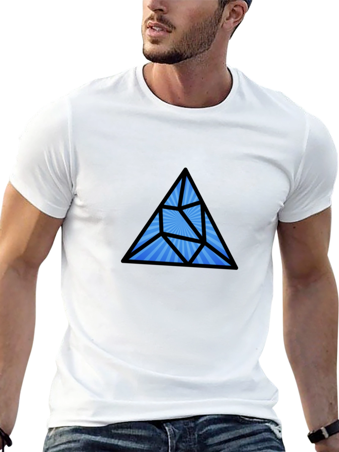 Geometric Prism Black T-Shirt