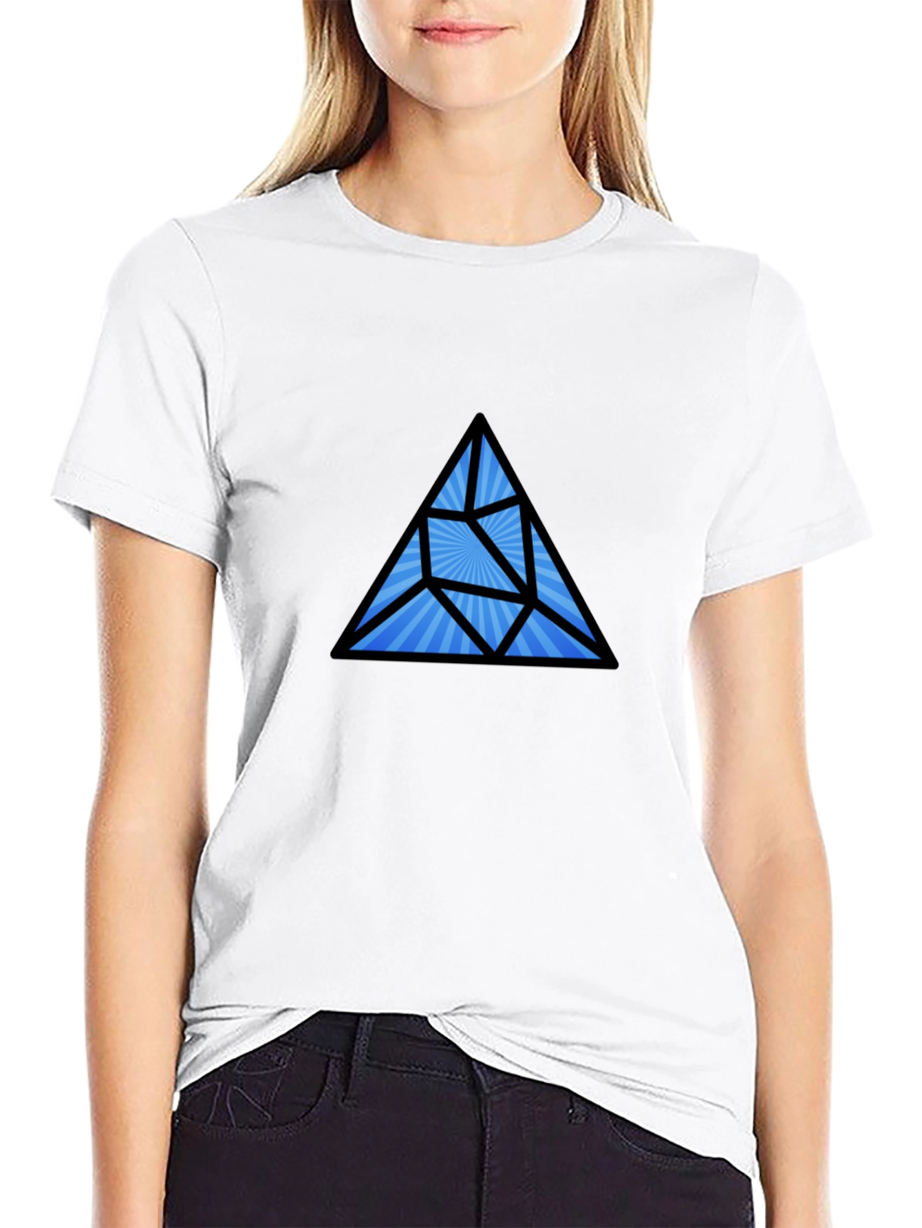 Geometric Prism Black T-Shirt