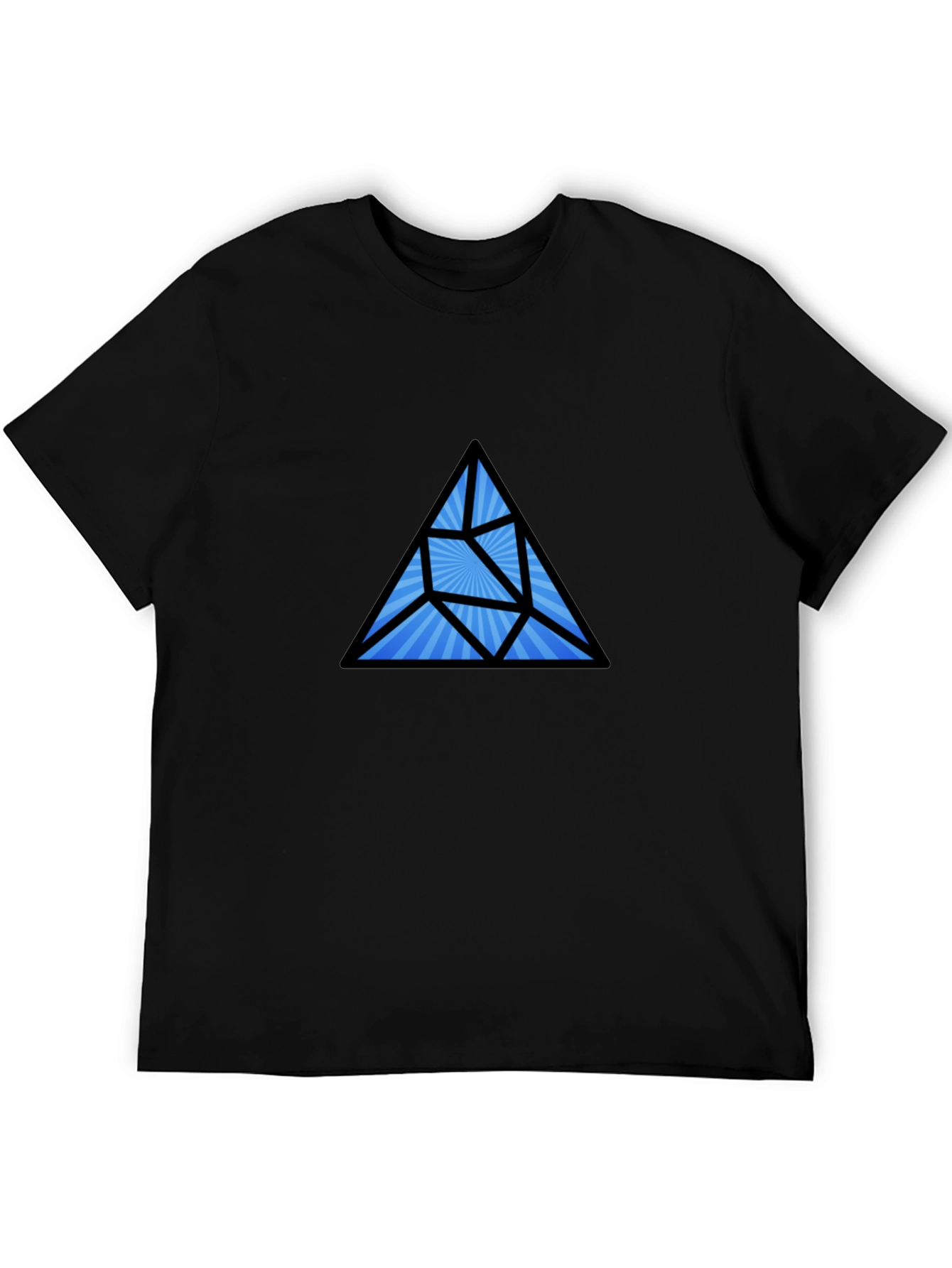 Geometric Prism Black T-Shirt