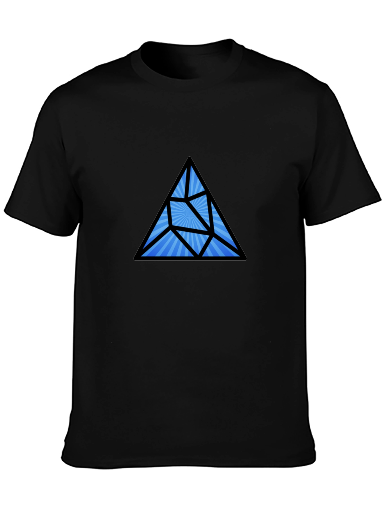 Geometric Prism Black T-Shirt