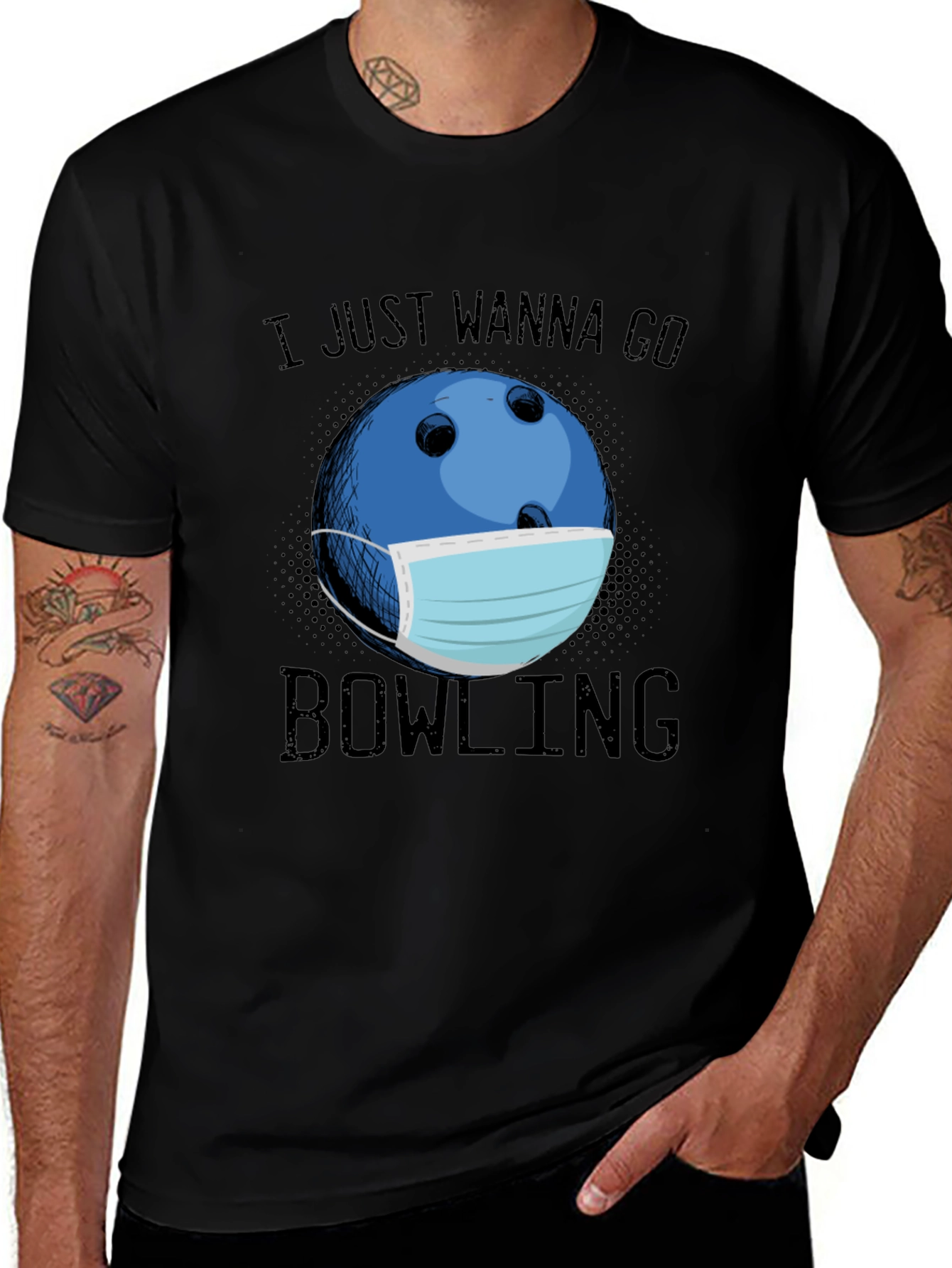 Bowling Mask Graphic Tee