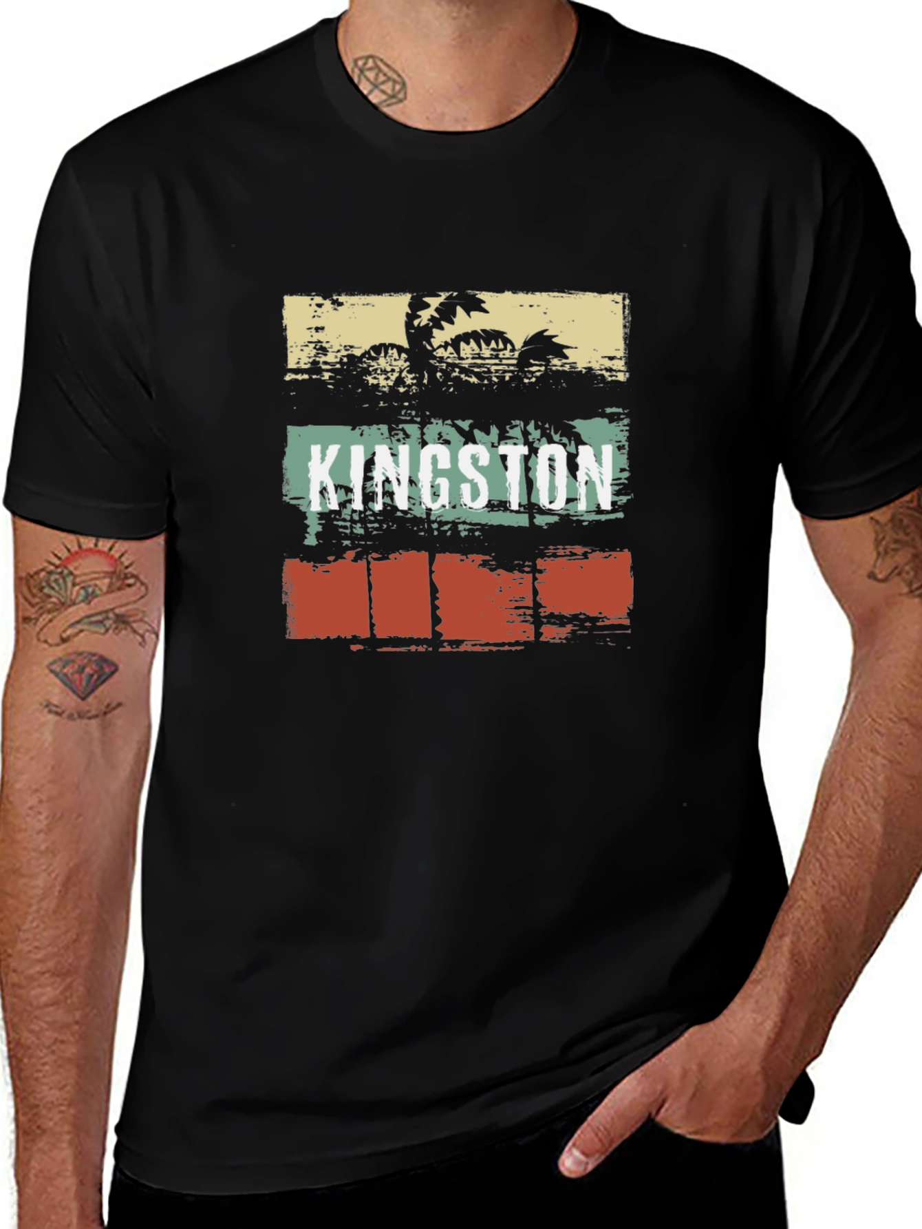 Kingston Retro Palm Tree T-Shirt