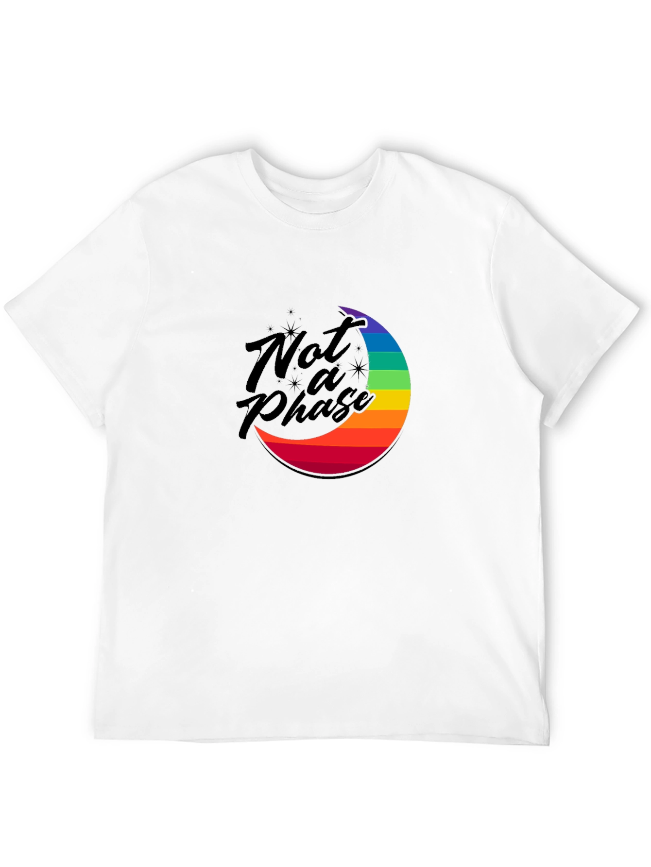 Not A Phase Rainbow Crescent Pride T-Shirt
