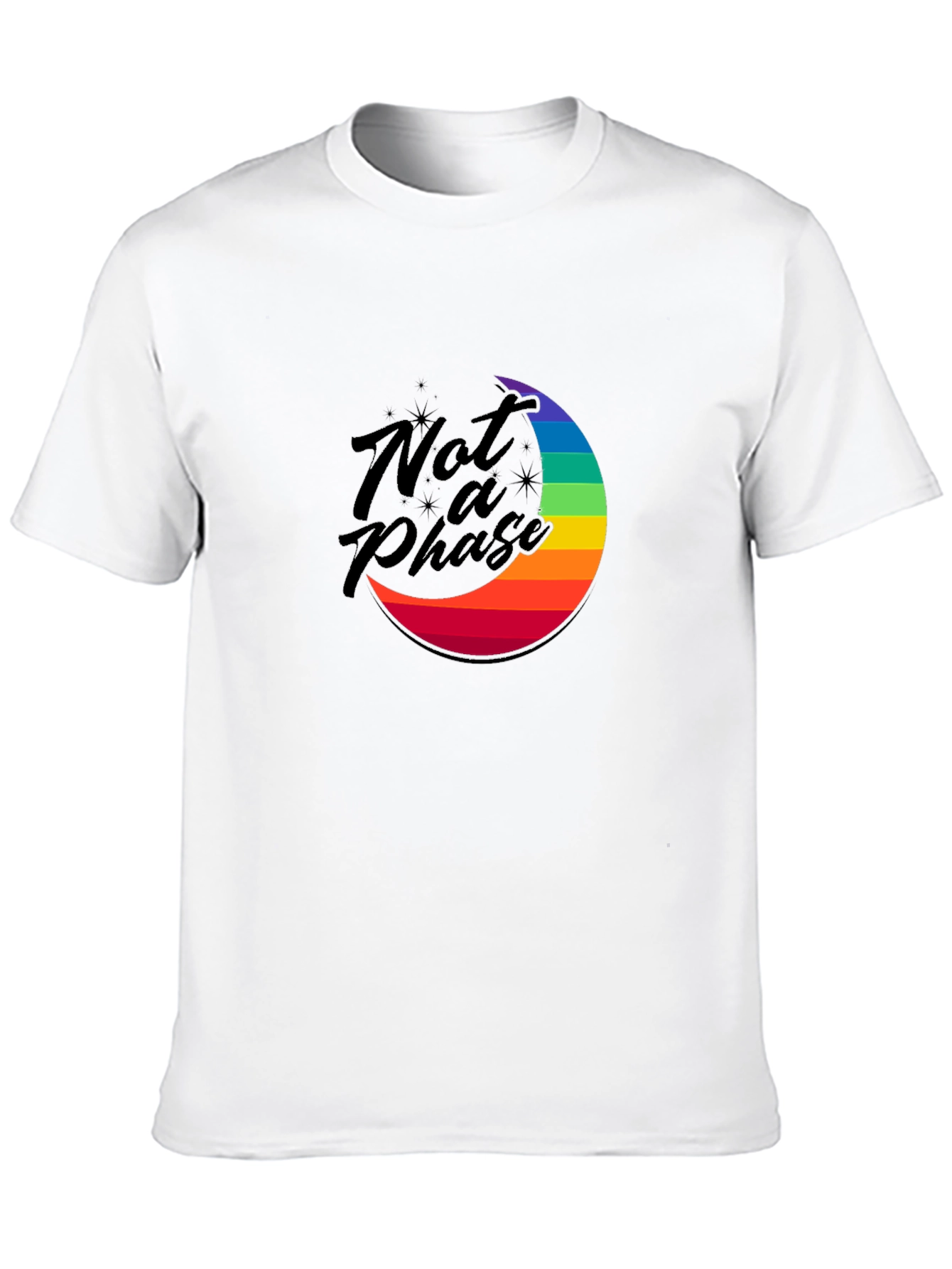 Not A Phase Rainbow Crescent Pride T-Shirt
