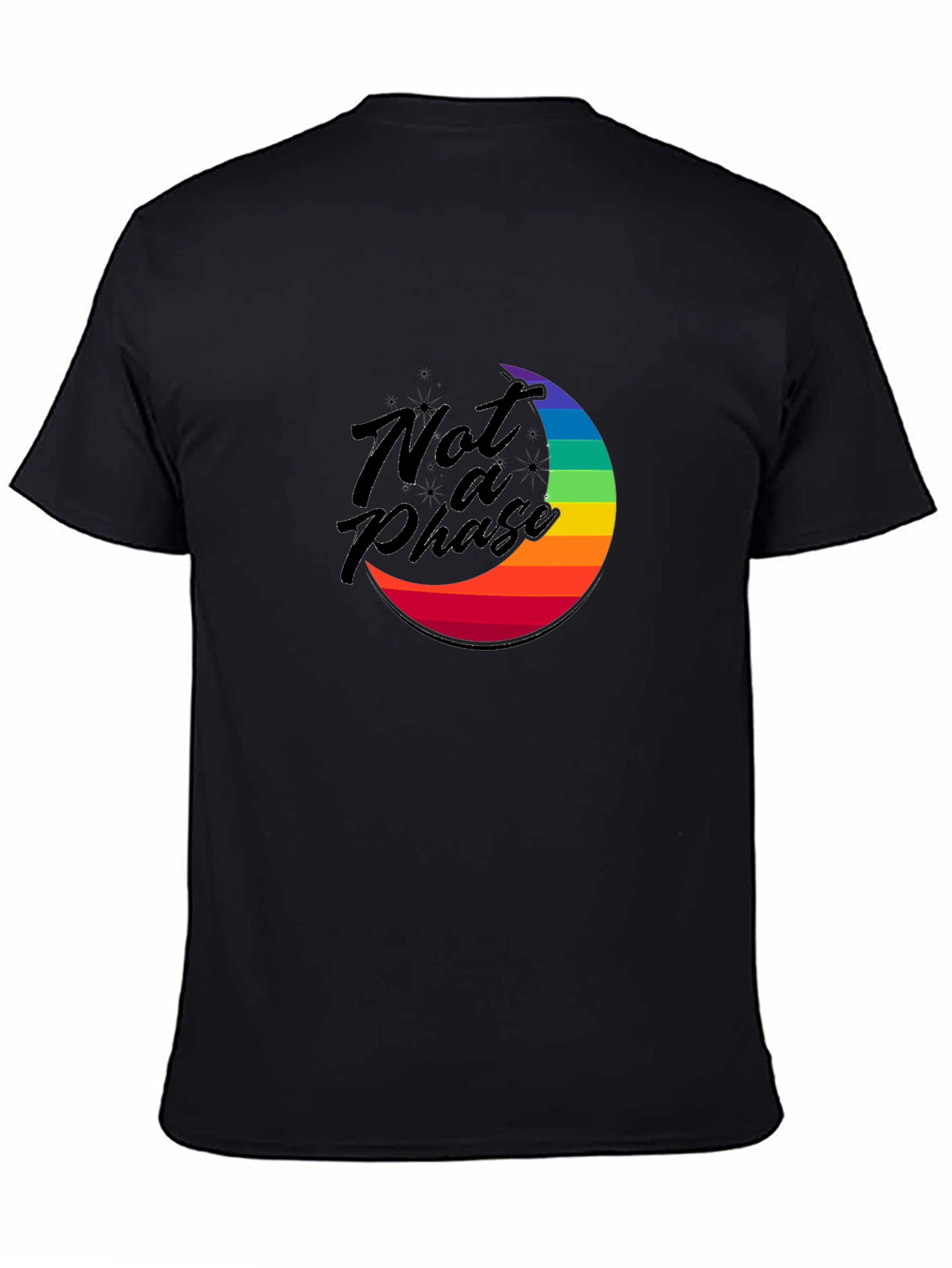 Not A Phase Rainbow Crescent Pride T-Shirt