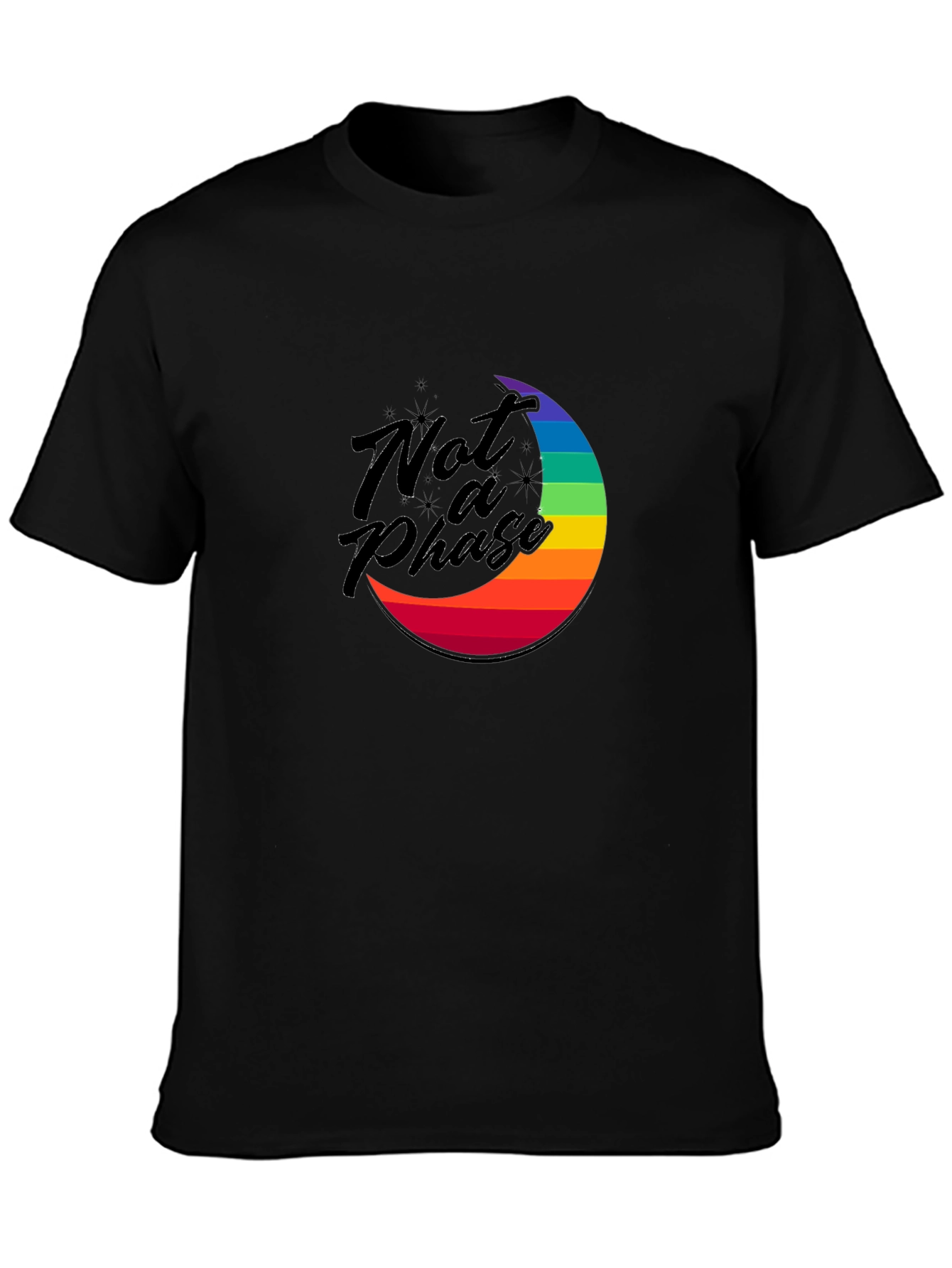 Not A Phase Rainbow Crescent Pride T-Shirt