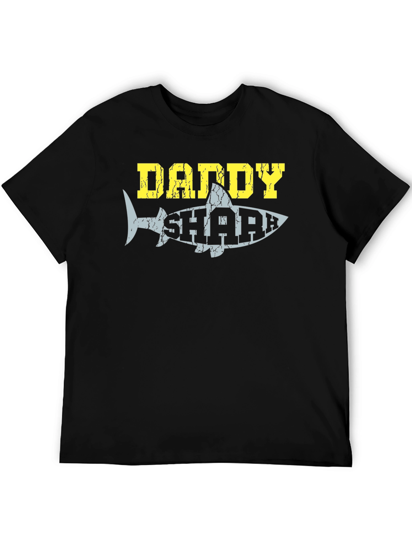 Daddy Shark Graphic Tee - Black Cotton T-Shirt