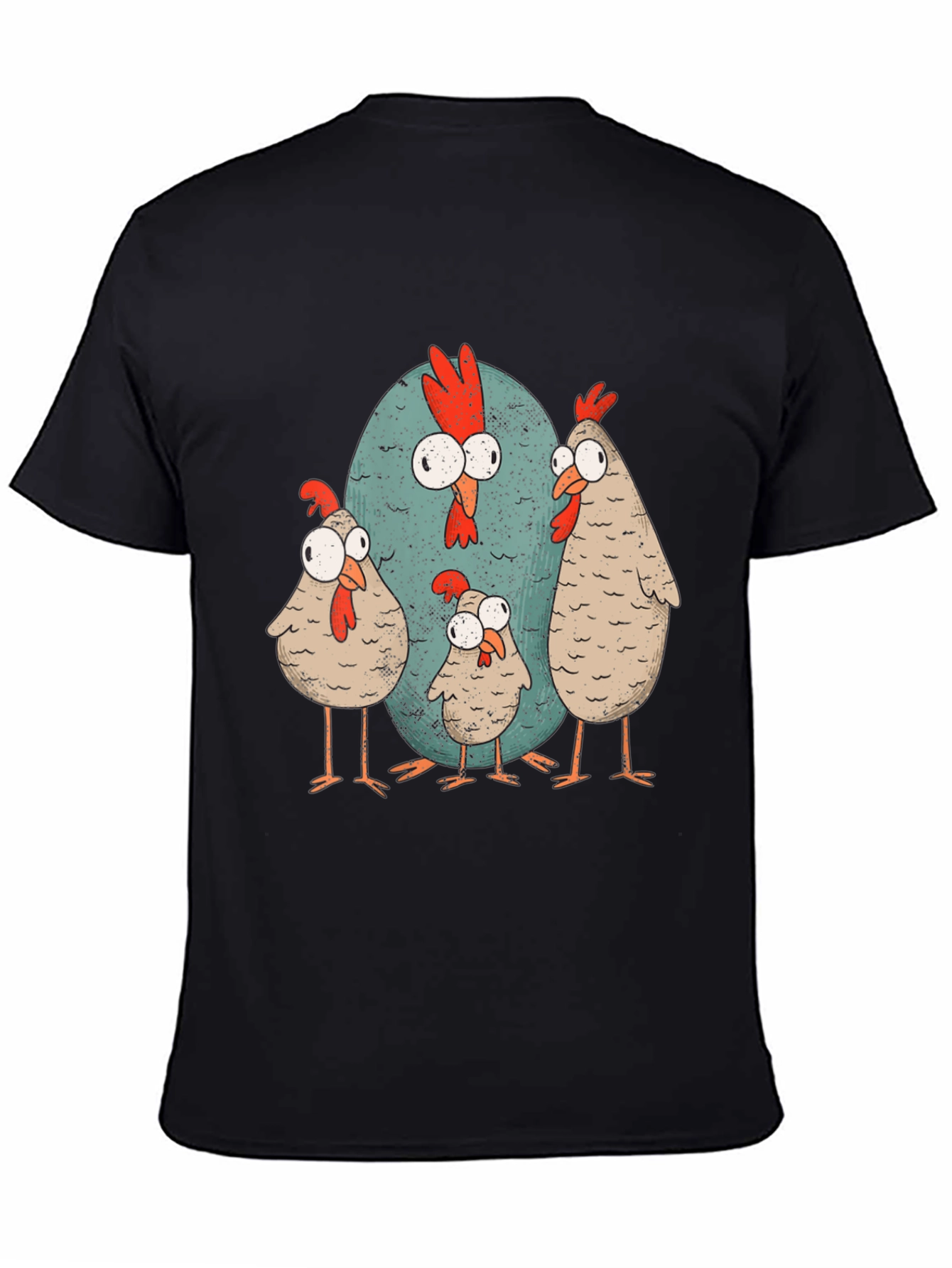 Funny Chicken Graphic Tee - Quirky Cartoon Design