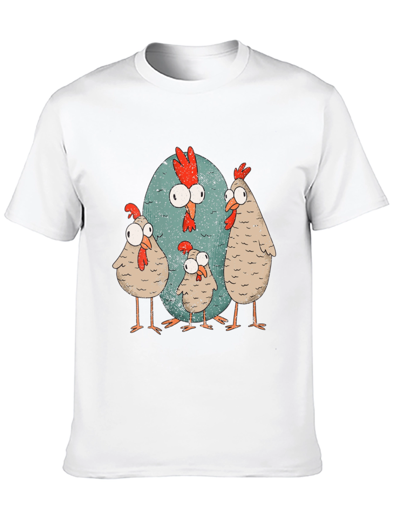 Funny Chicken Graphic Tee - Quirky Cartoon Design