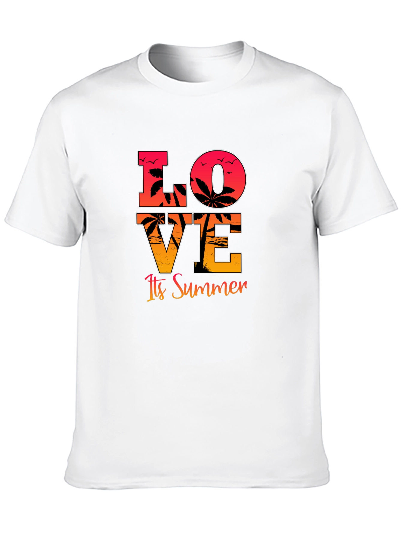 Love Its Summer Black Graphic Tee