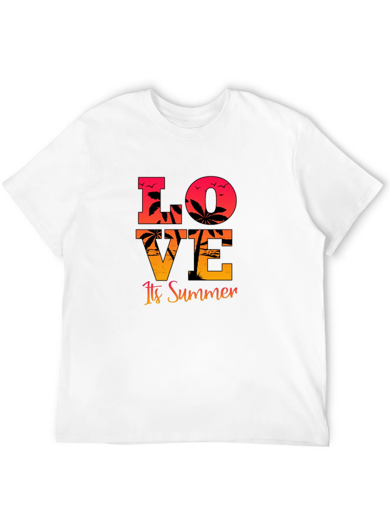 Love Its Summer Black Graphic Tee