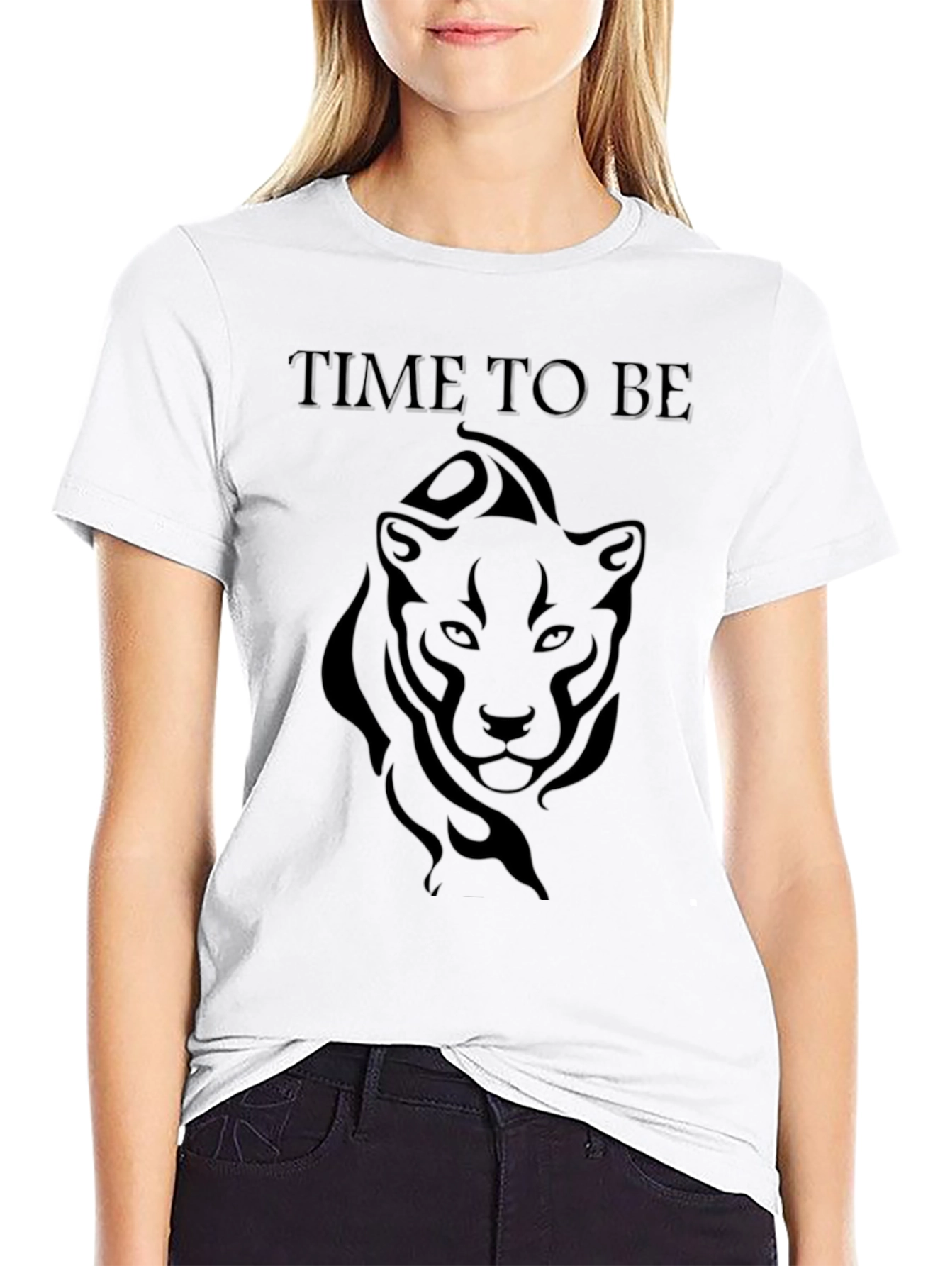 Embossed Lion Graphic Tee - Time to Be Bold