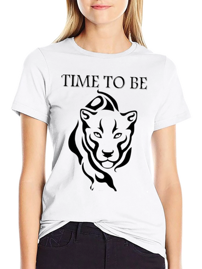 Embossed Lion Graphic Tee - Time to Be Bold