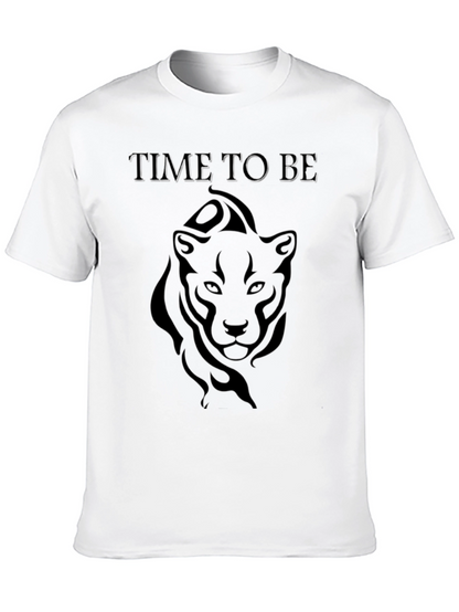 Embossed Lion Graphic Tee - Time to Be Bold
