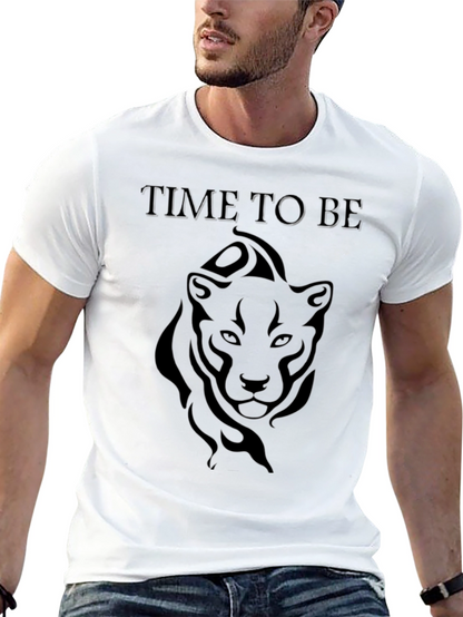 Embossed Lion Graphic Tee - Time to Be Bold