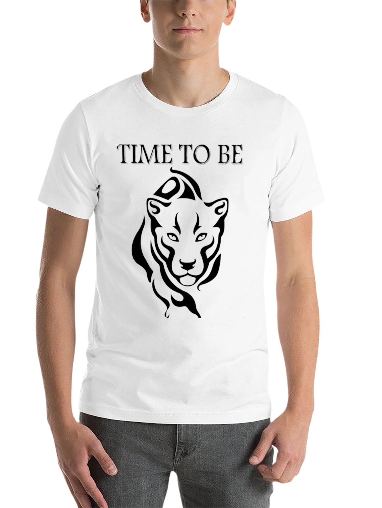 Embossed Lion Graphic Tee - Time to Be Bold