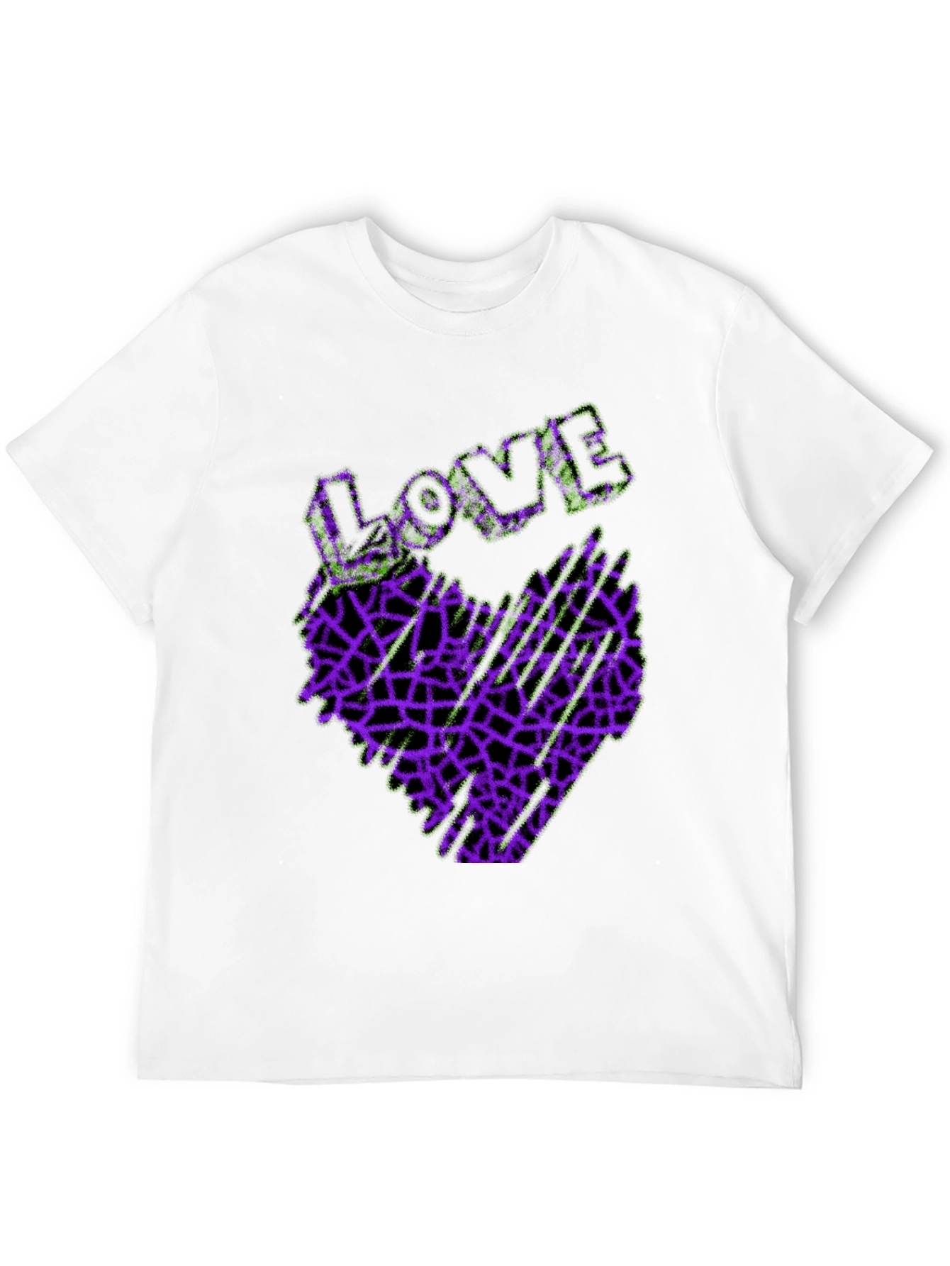Love Heart Graphic Tee - Abstract Design