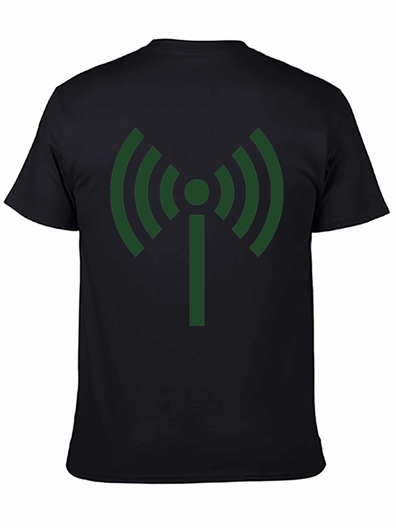 Signal Graphic Tee - Black Cotton T-Shirt
