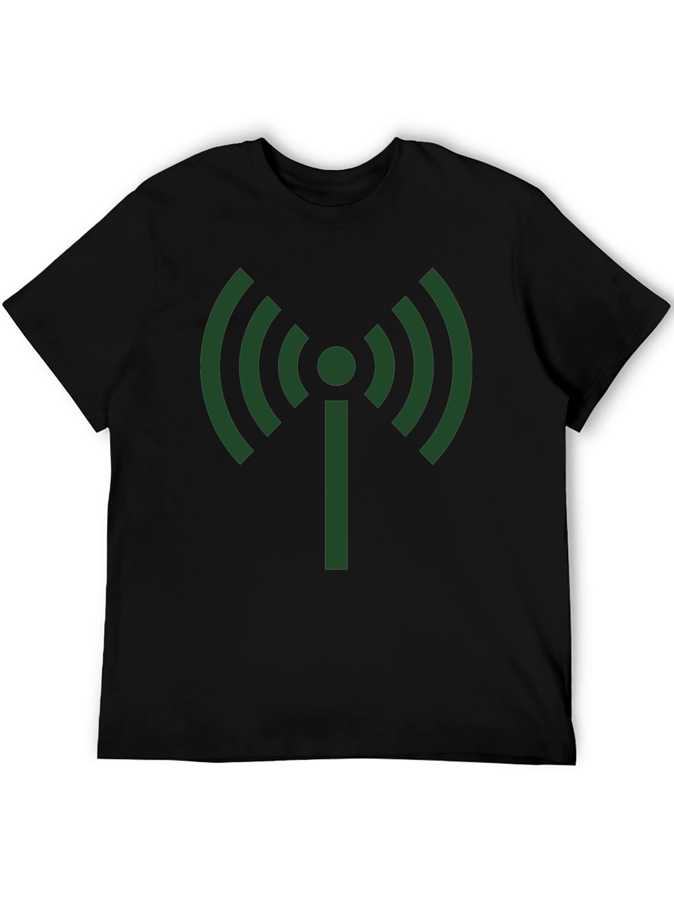 Signal Graphic Tee - Black Cotton T-Shirt