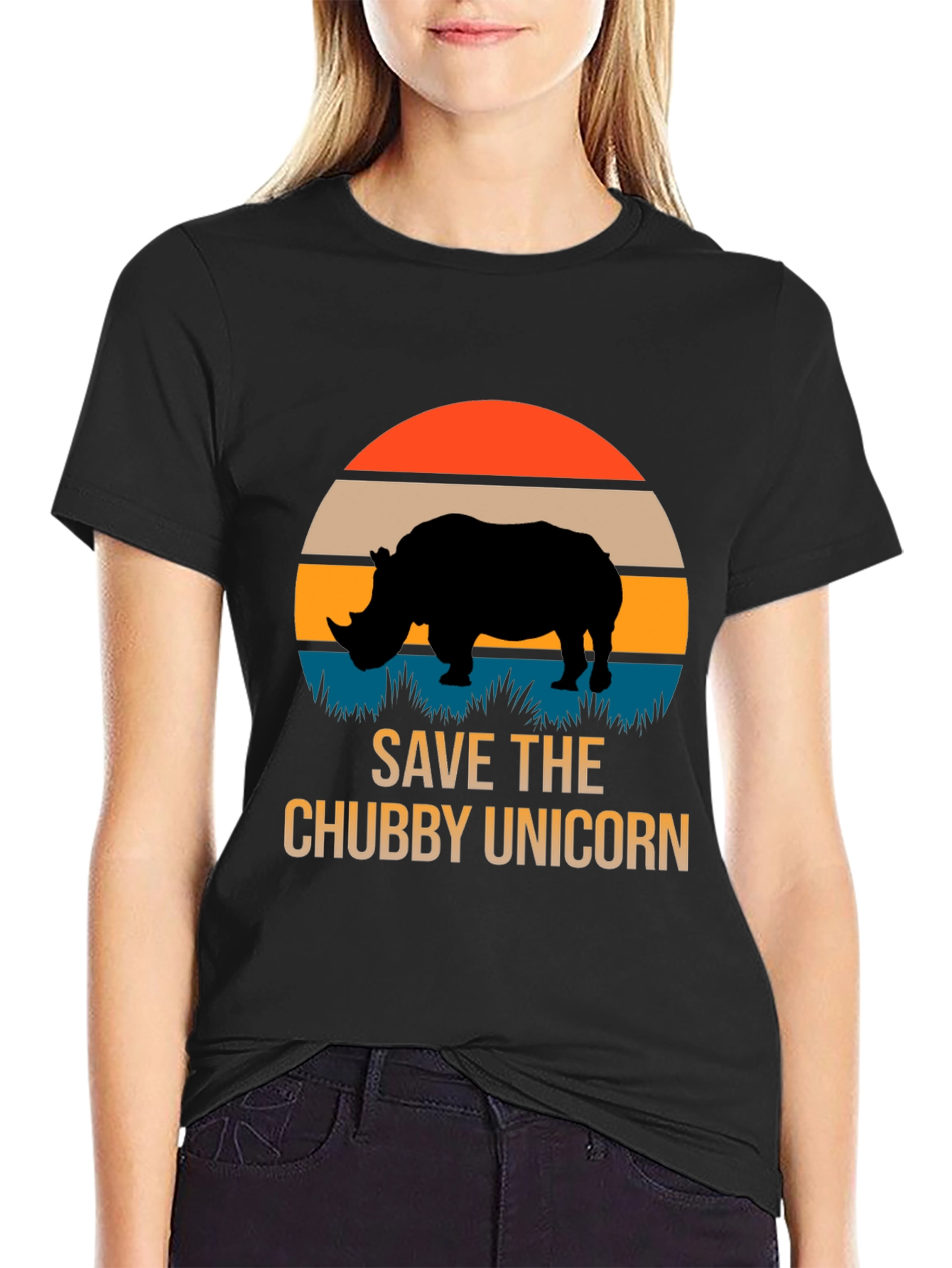 Save the Chubby Unicorn Rhino T-Shirt