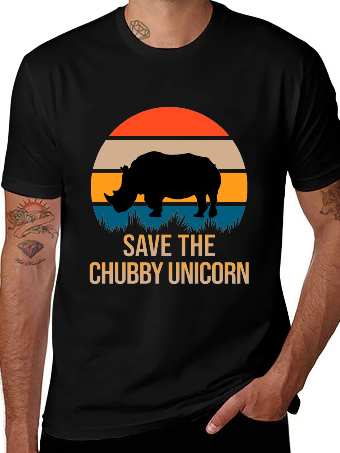 Save the Chubby Unicorn Rhino T-Shirt