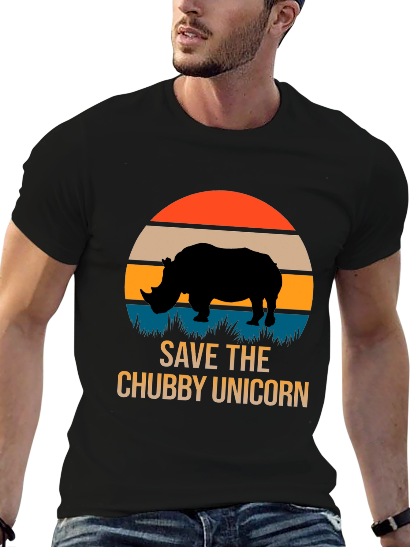 Save the Chubby Unicorn Rhino T-Shirt