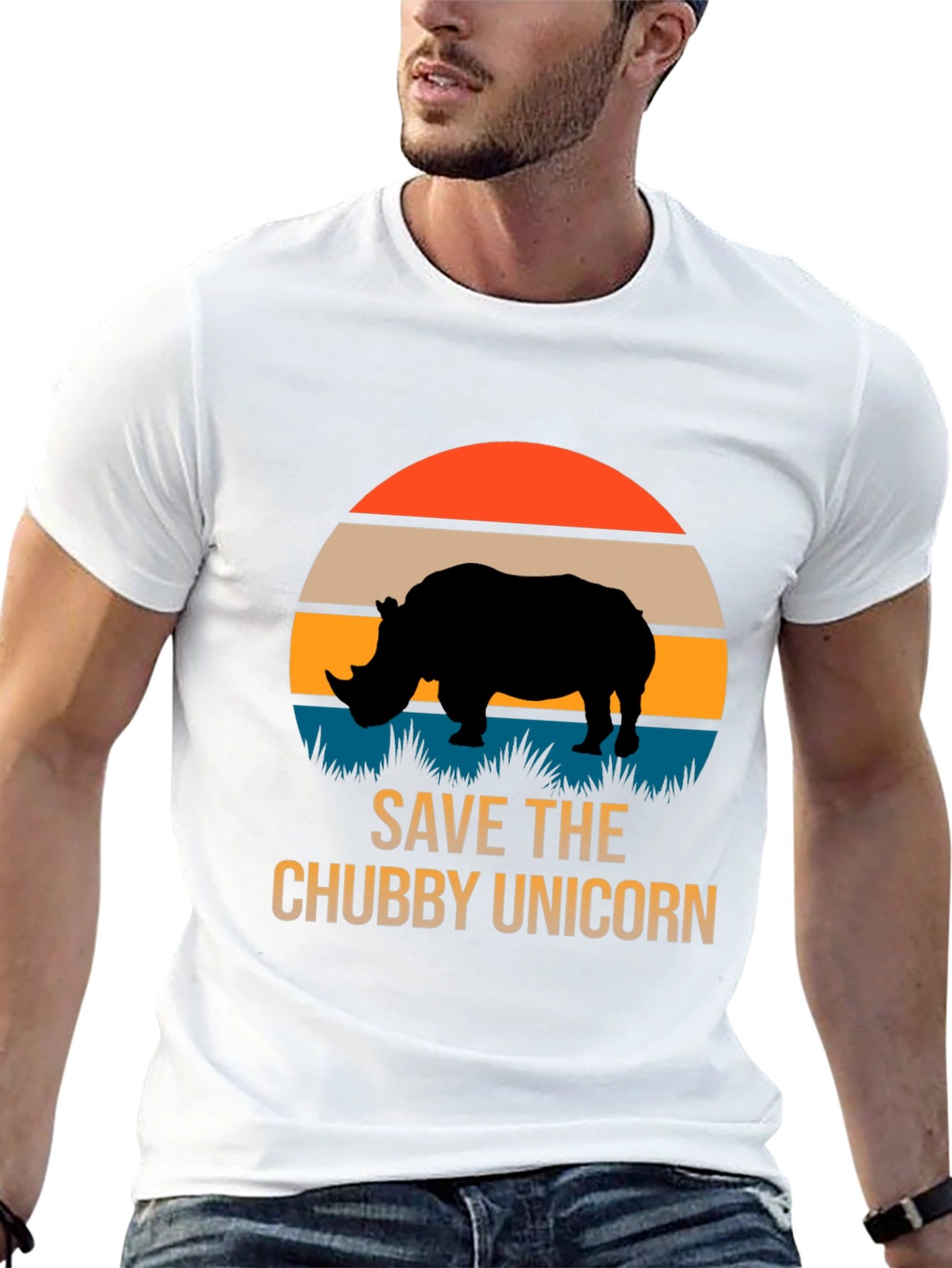 Save the Chubby Unicorn Rhino T-Shirt