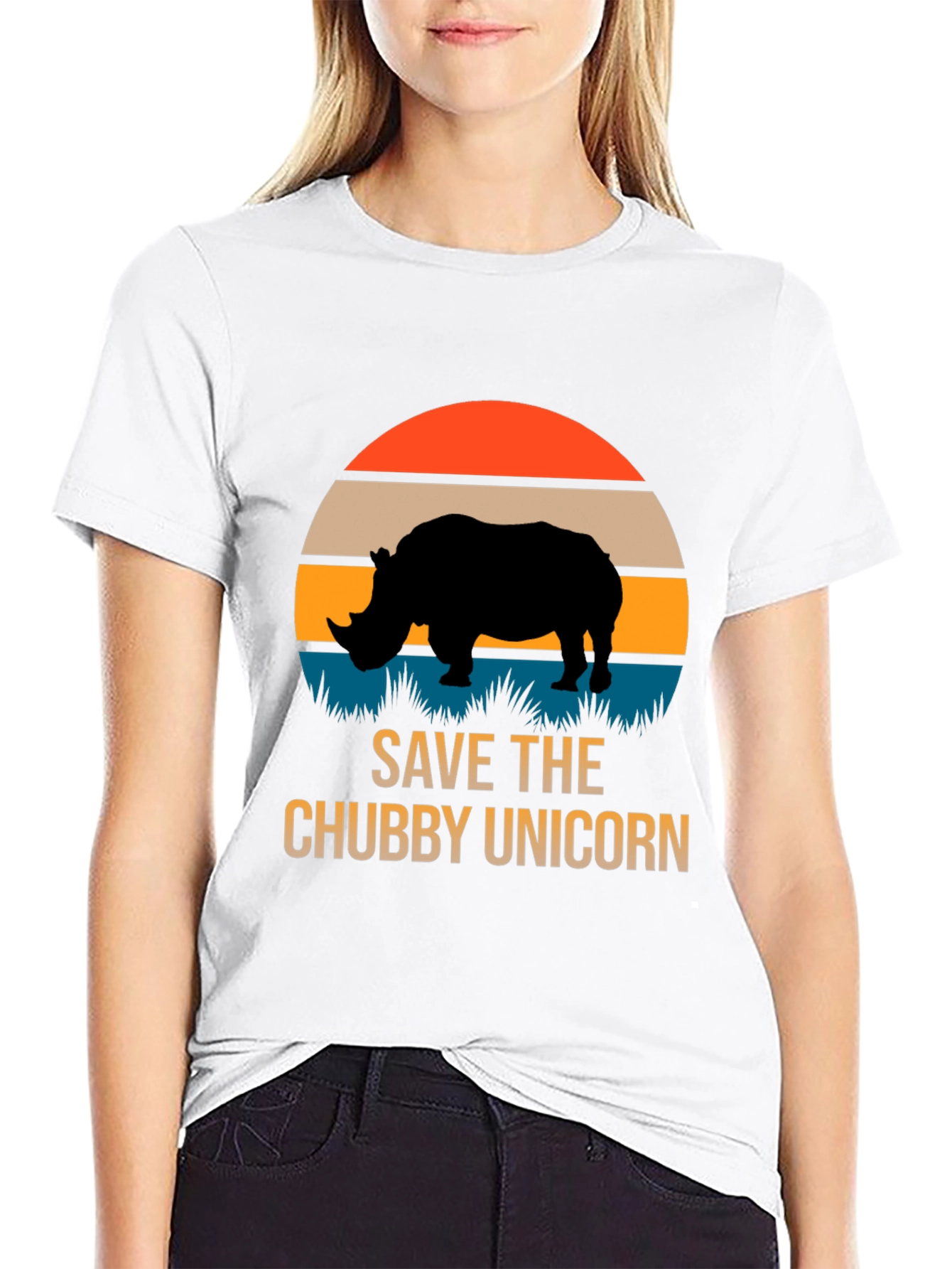 Save the Chubby Unicorn Rhino T-Shirt