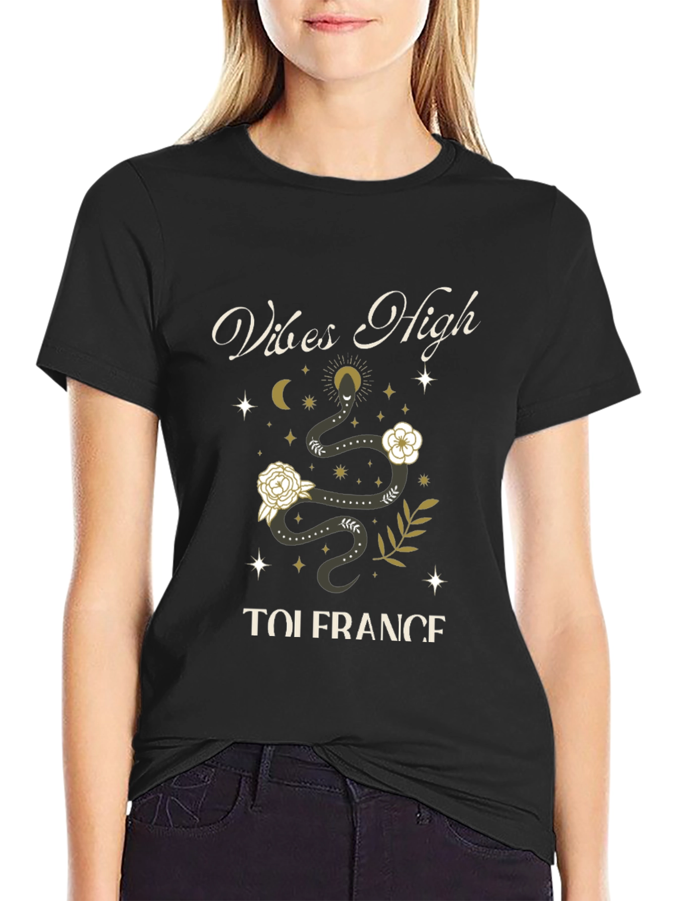 Vibes High Tolerance Graphic T-Shirt - Black