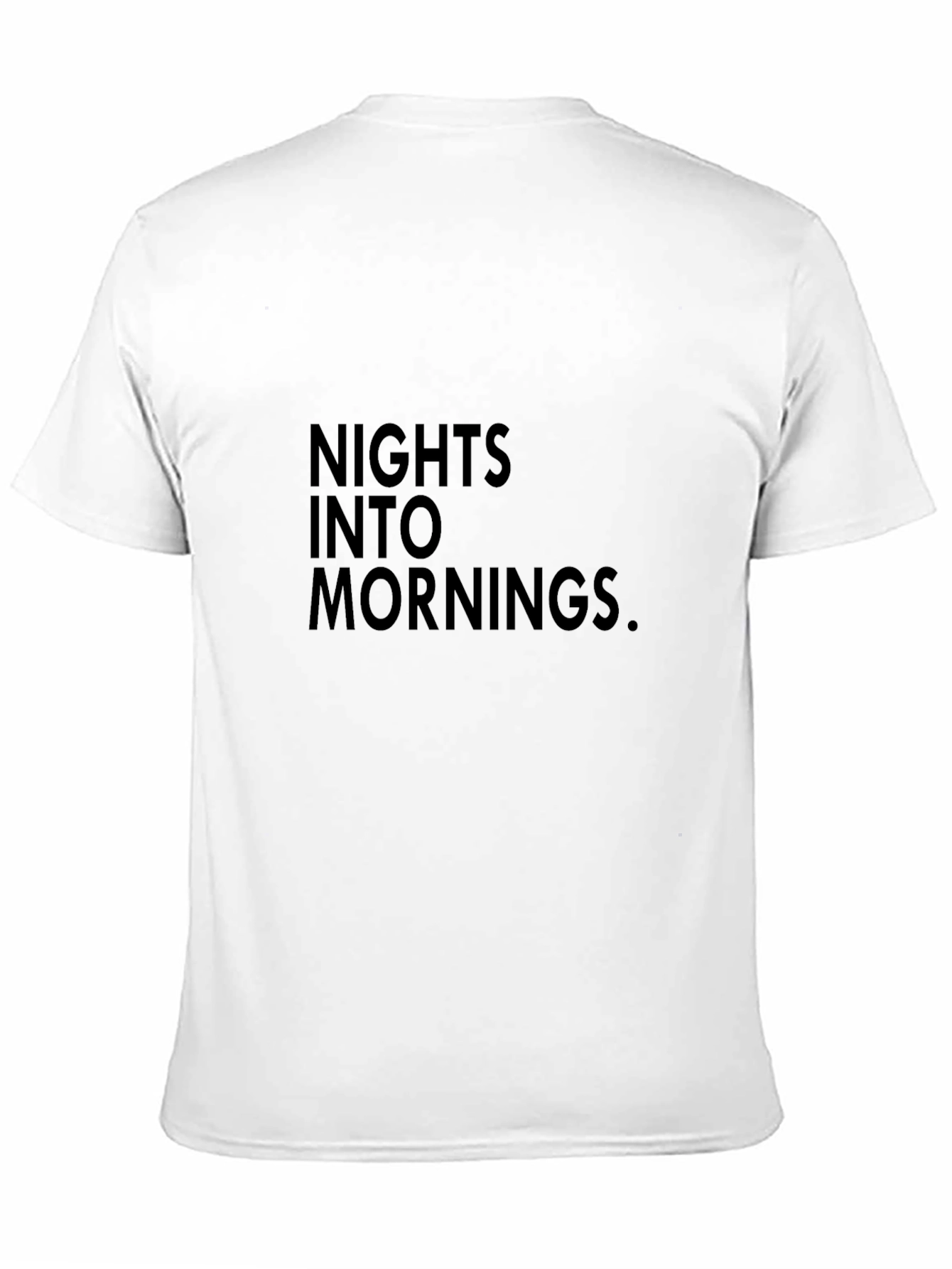 Nights Into Mornings Black Graphic T-Shirt