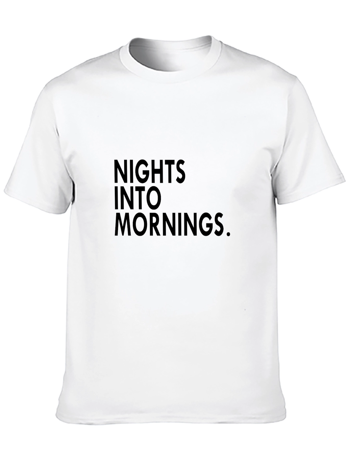 Nights Into Mornings Black Graphic T-Shirt