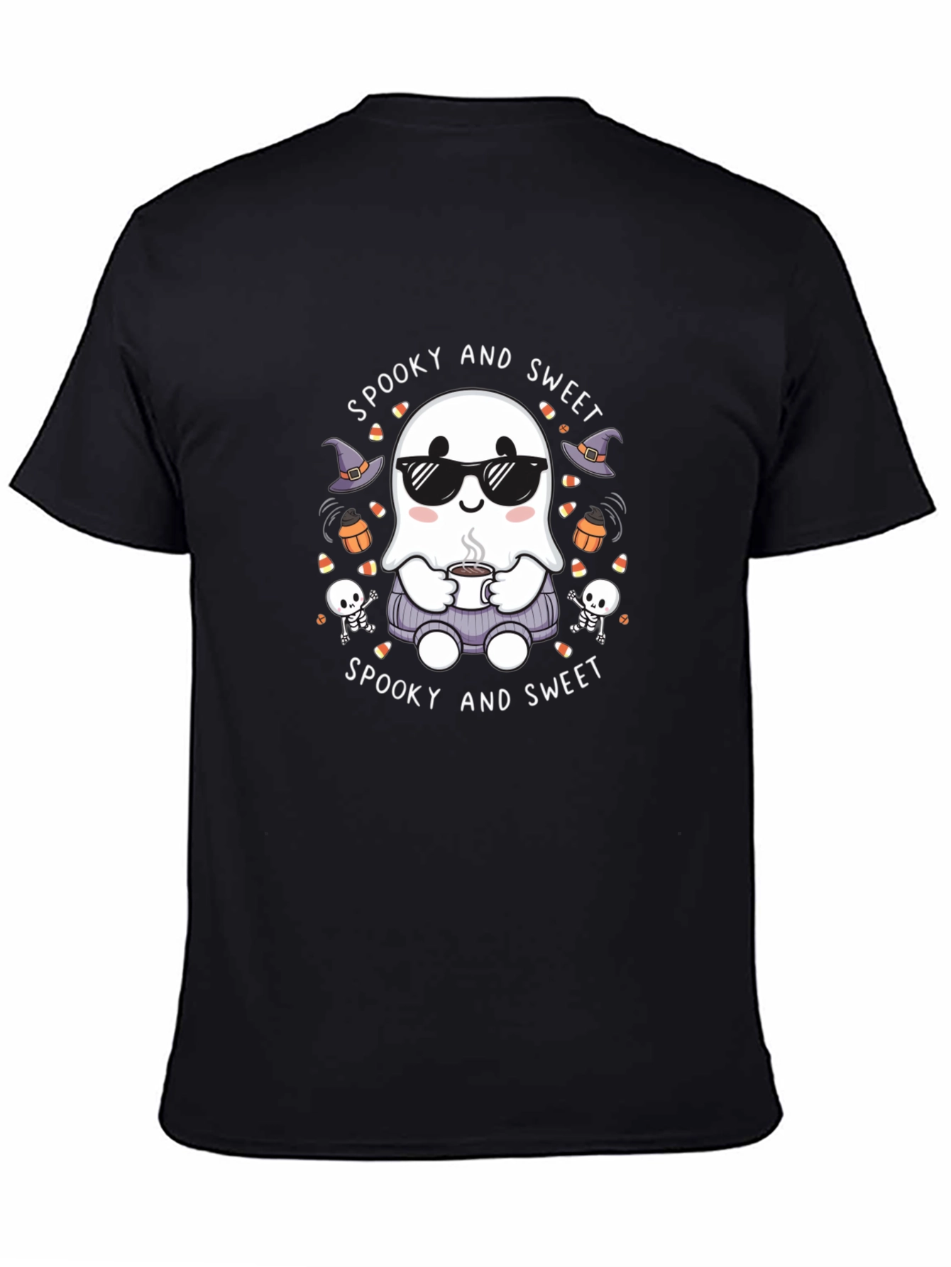 Spooky and Sweet Ghost Halloween T-Shirt