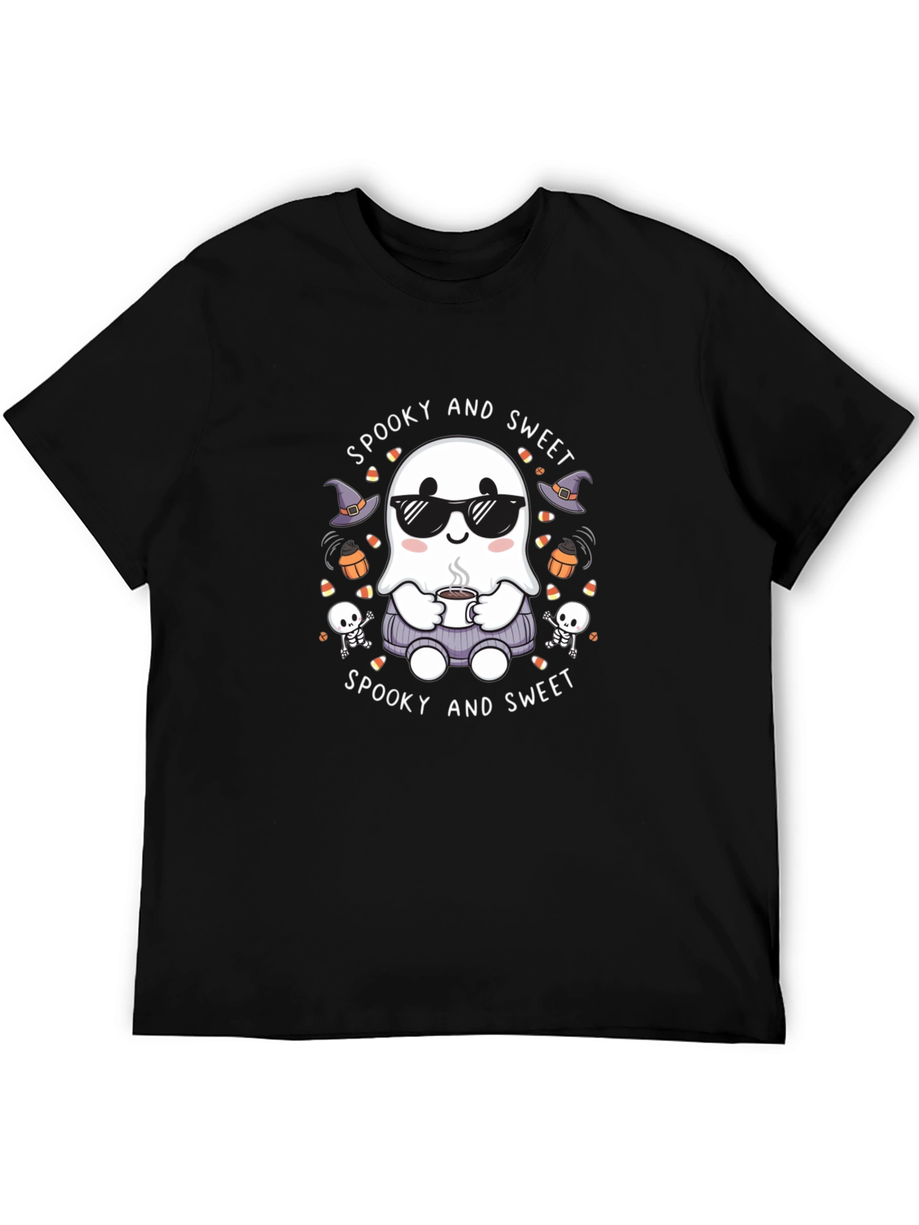 Spooky and Sweet Ghost Halloween T-Shirt
