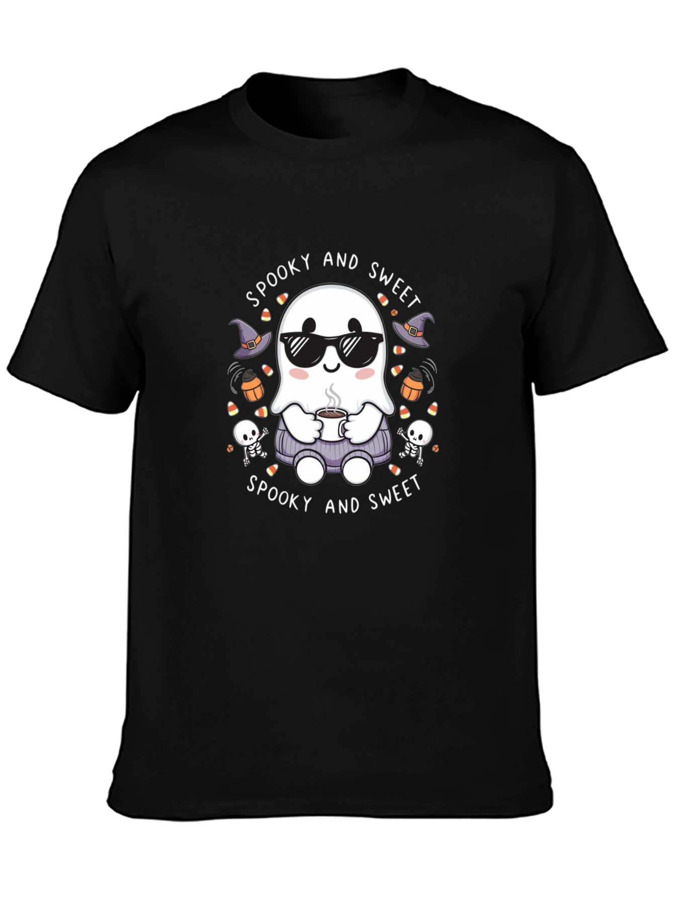 Spooky and Sweet Ghost Halloween T-Shirt