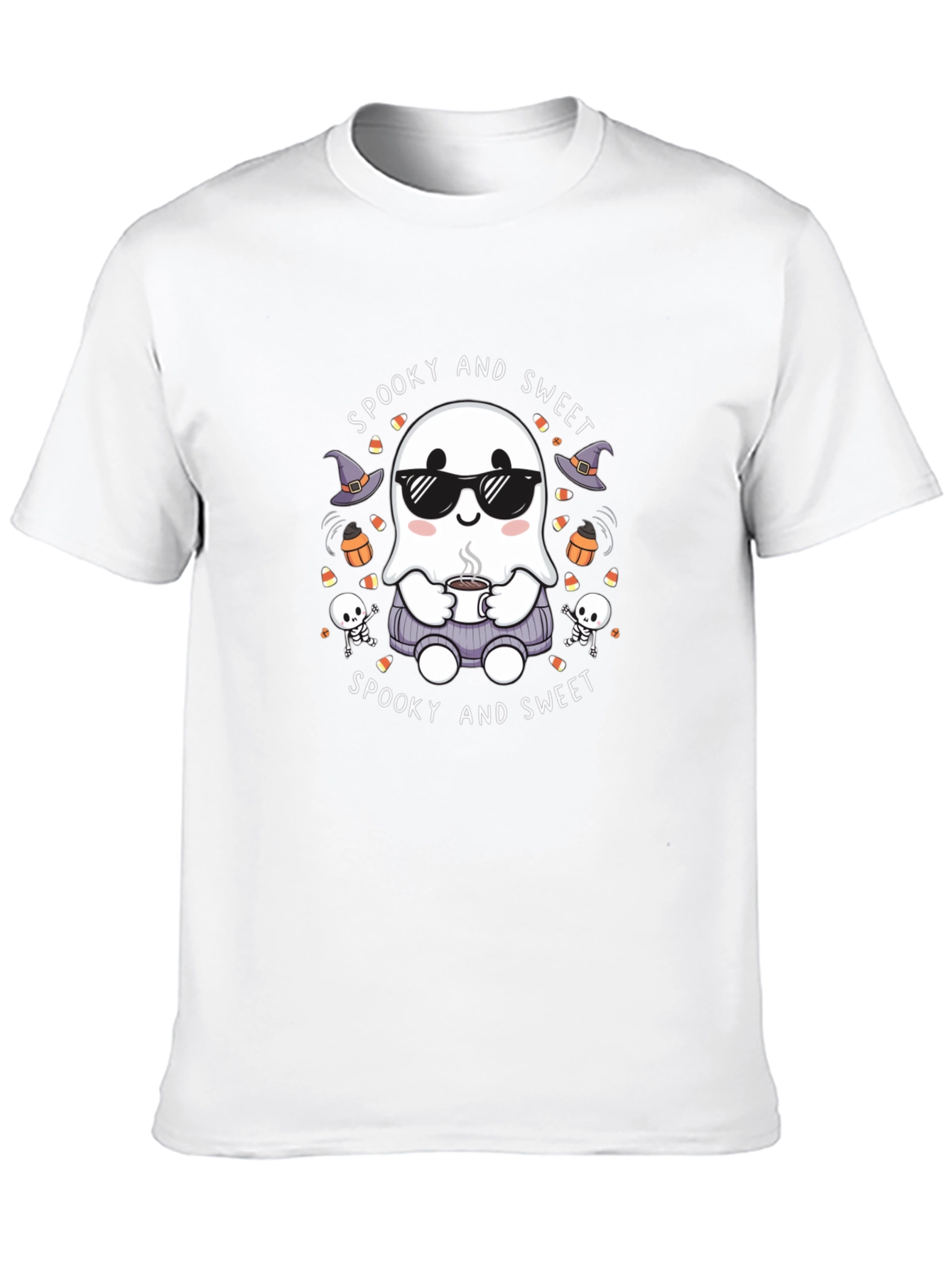 Spooky and Sweet Ghost Halloween T-Shirt