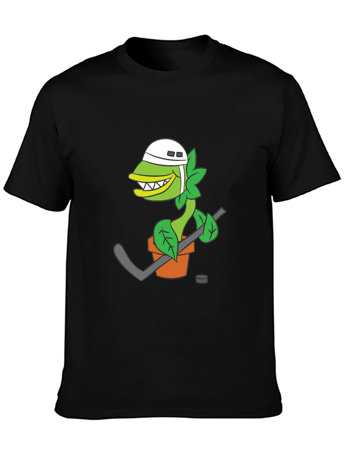 Hockey Plant T-Shirt - Funny Cartoon Design