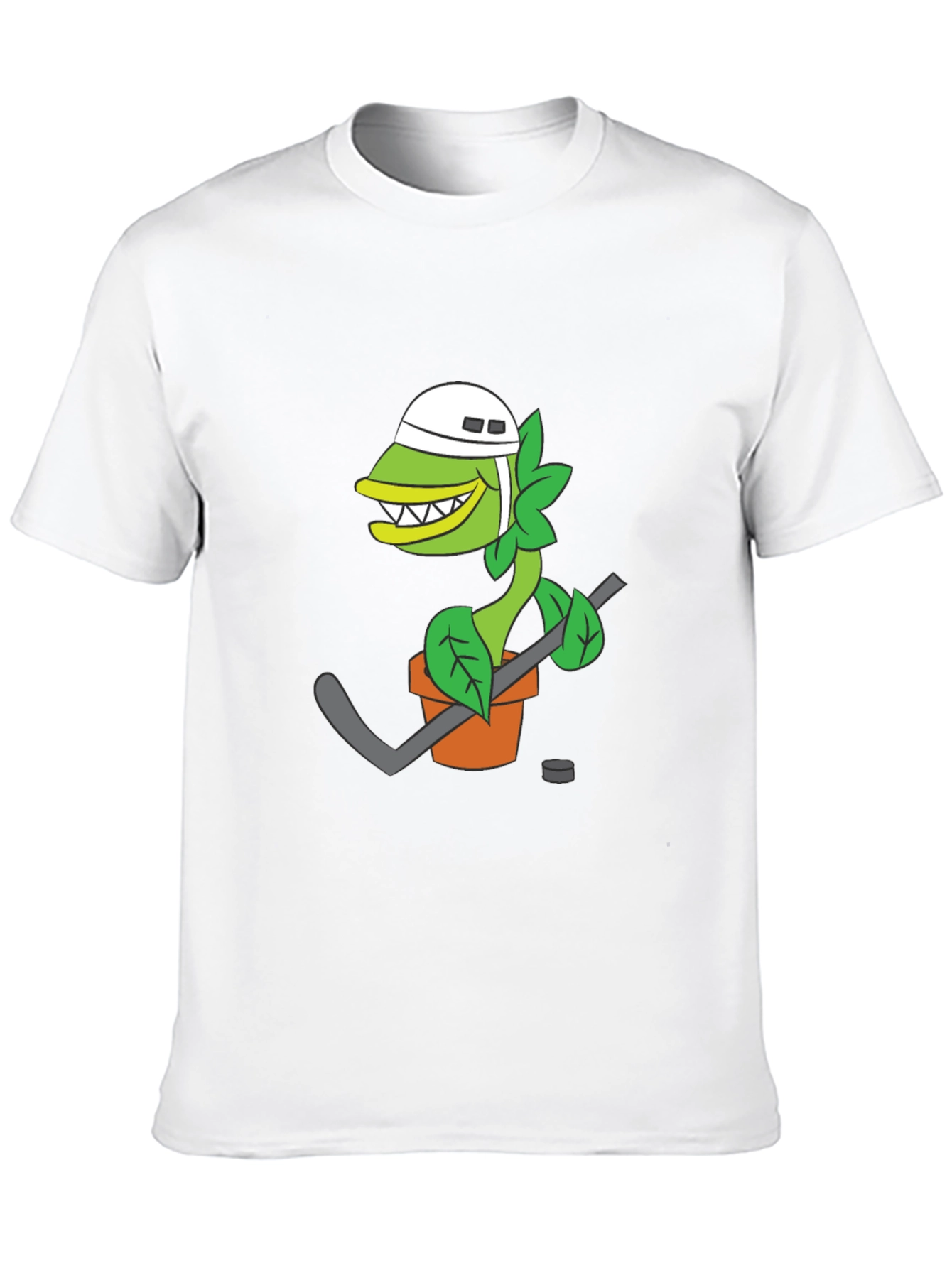 Hockey Plant T-Shirt - Funny Cartoon Design