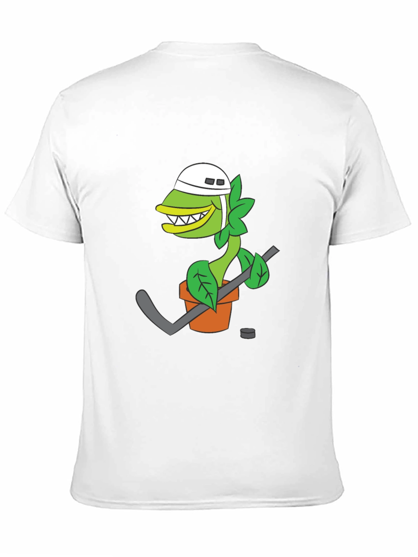 Hockey Plant T-Shirt - Funny Cartoon Design