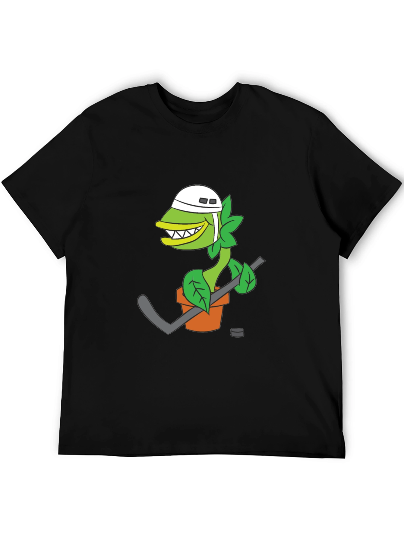 Hockey Plant T-Shirt - Funny Cartoon Design