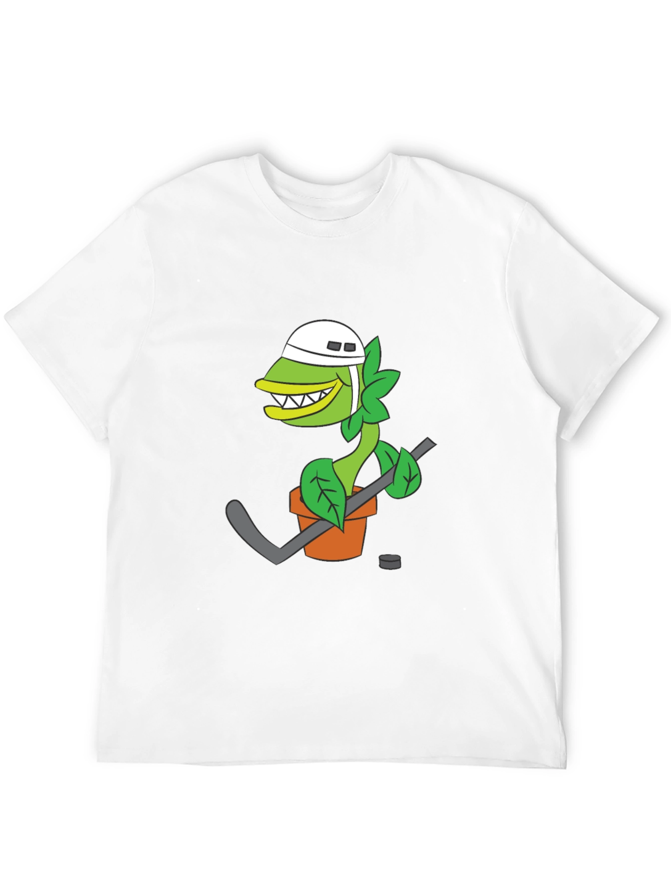 Hockey Plant T-Shirt - Funny Cartoon Design